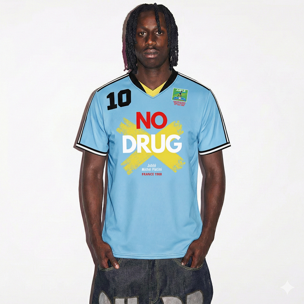Diego Maradona 'No Drug' 1988 Soccer Jersey - White