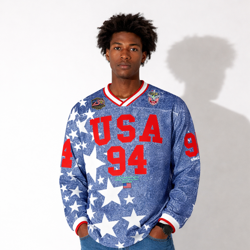 1994 'Denim Stars' USA World Cup Long Sleeve Jersey - White