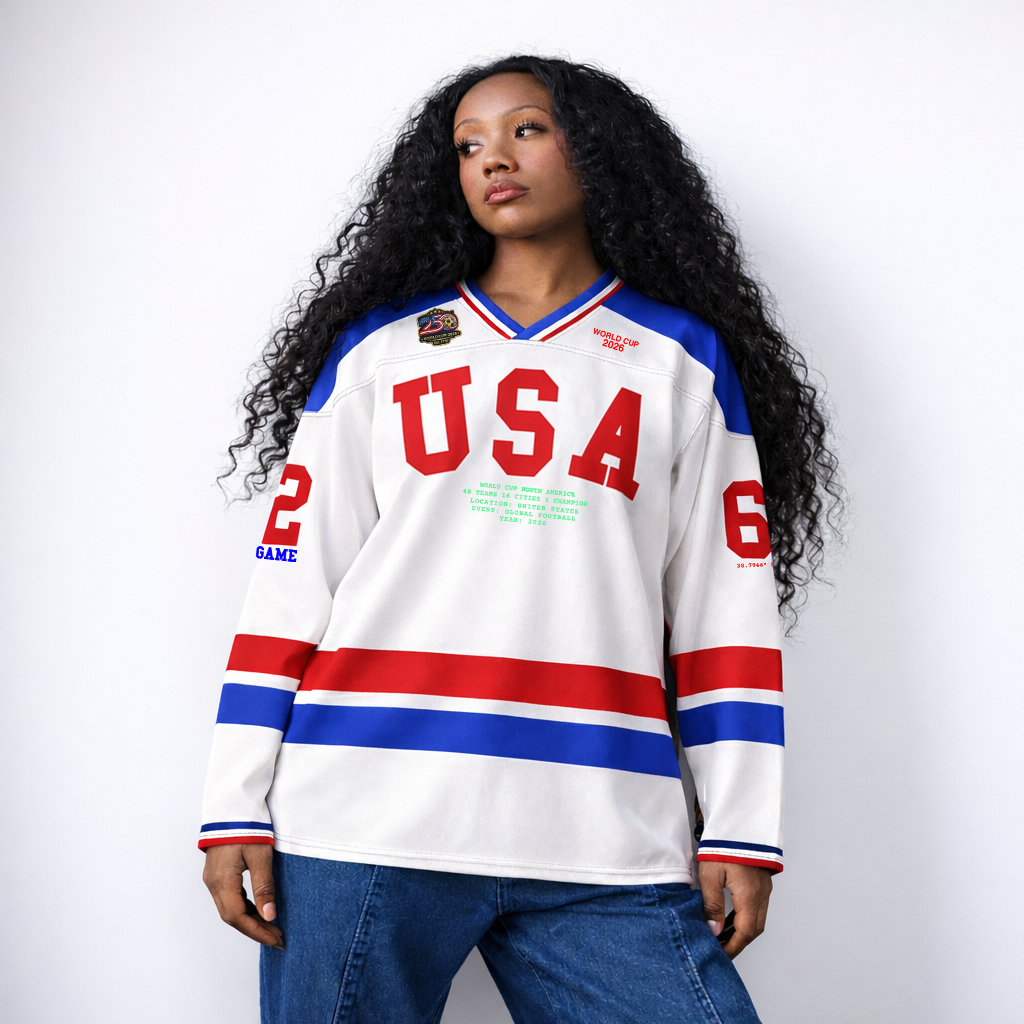 USA 2026 World Cup Olympic Inspired Long Sleeve Jersey - White