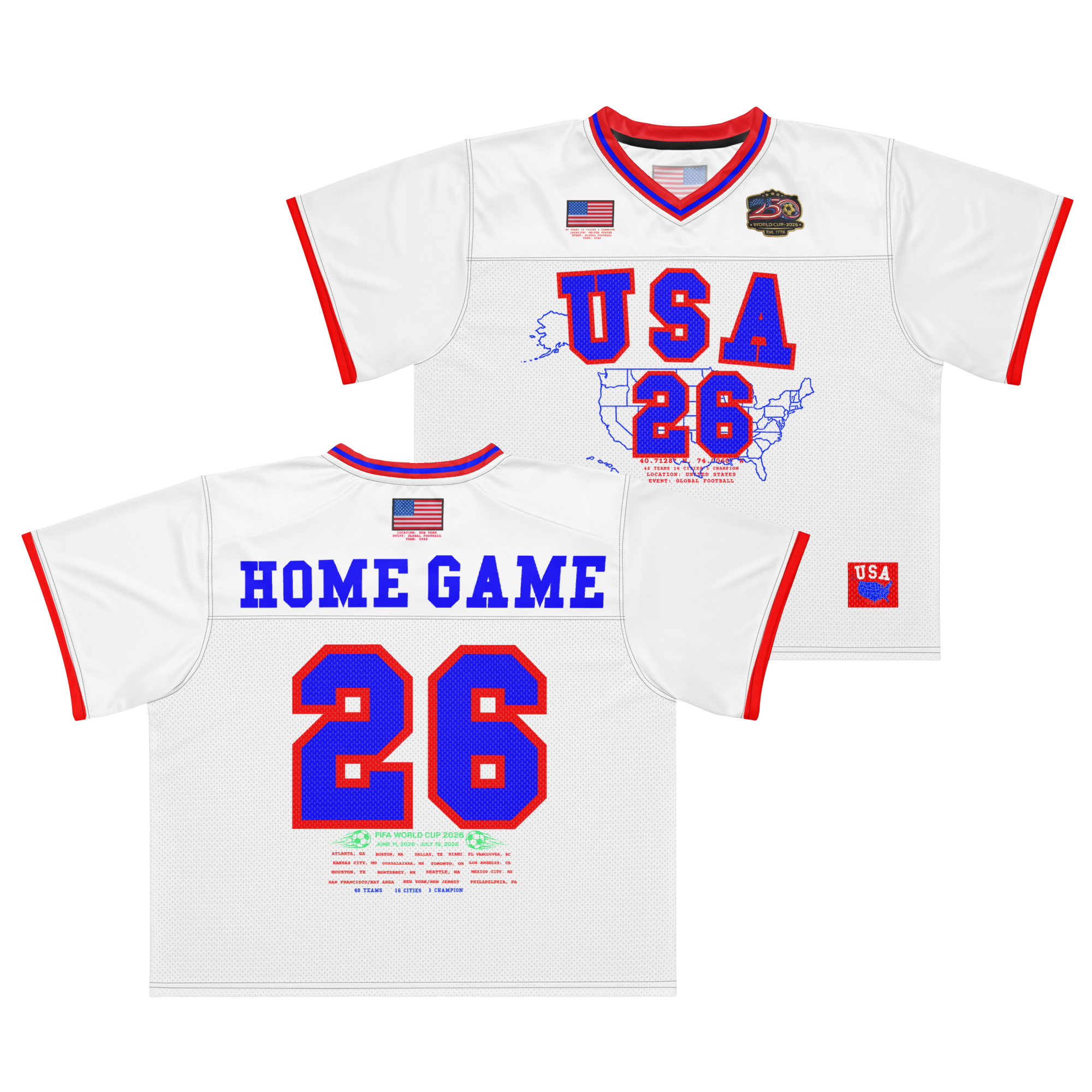 USA 250 Anniversary World Cup Edition Football Jerseys