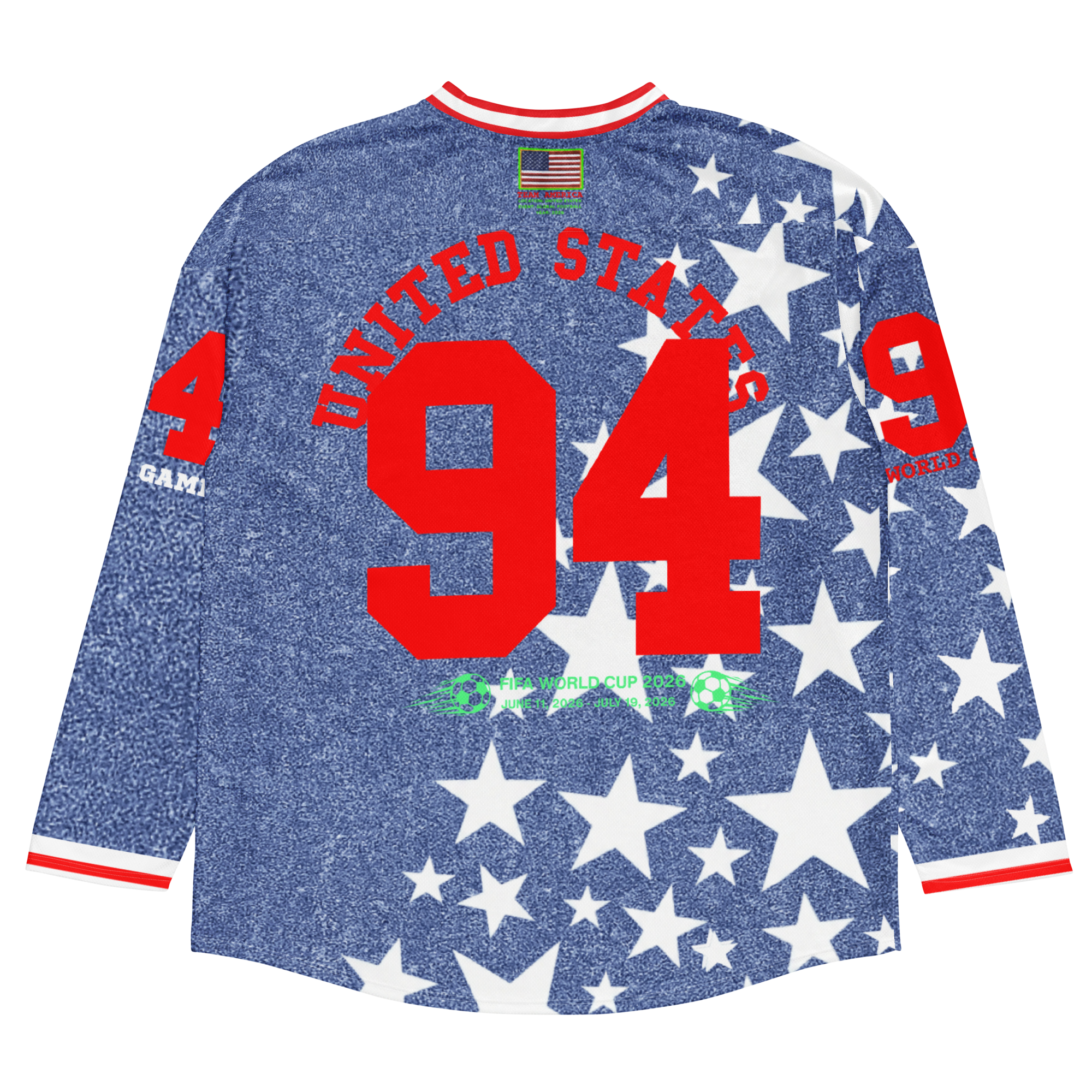 1994 'Denim Stars' USA World Cup Long Sleeve Jersey