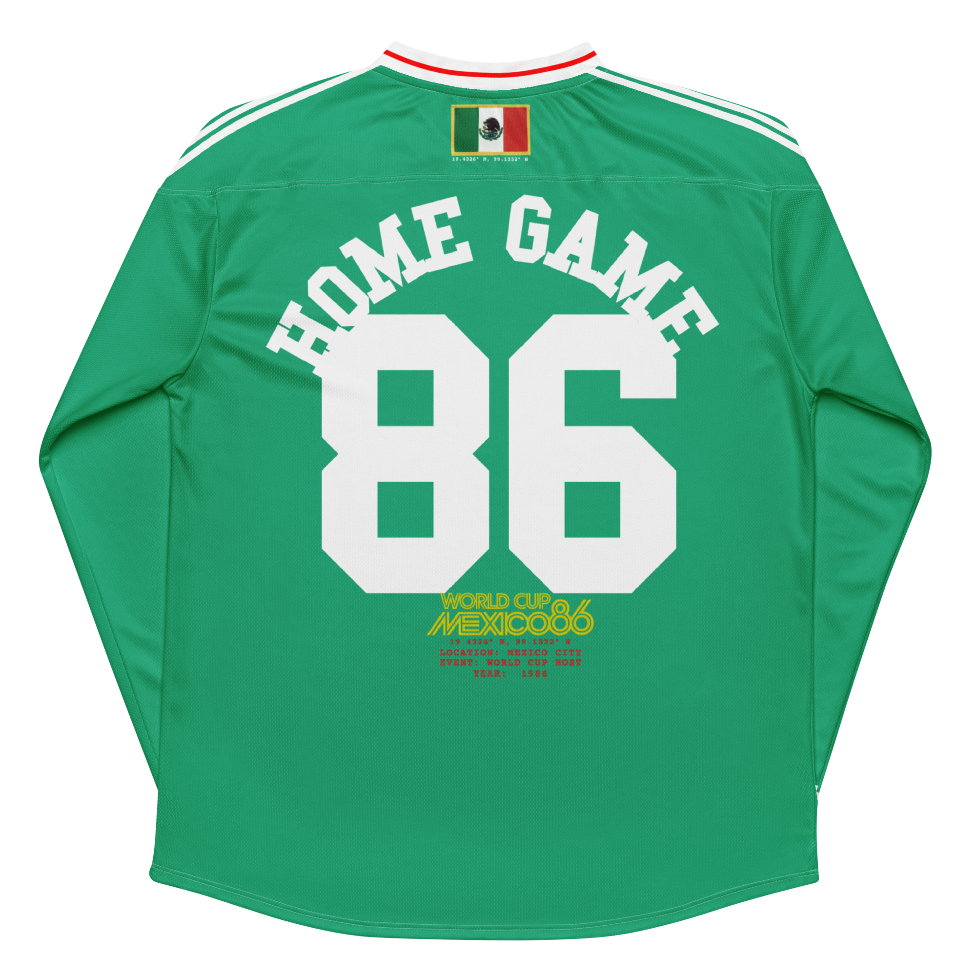 Mexico 1986 World Cup Retro Long Sleeve Jersey