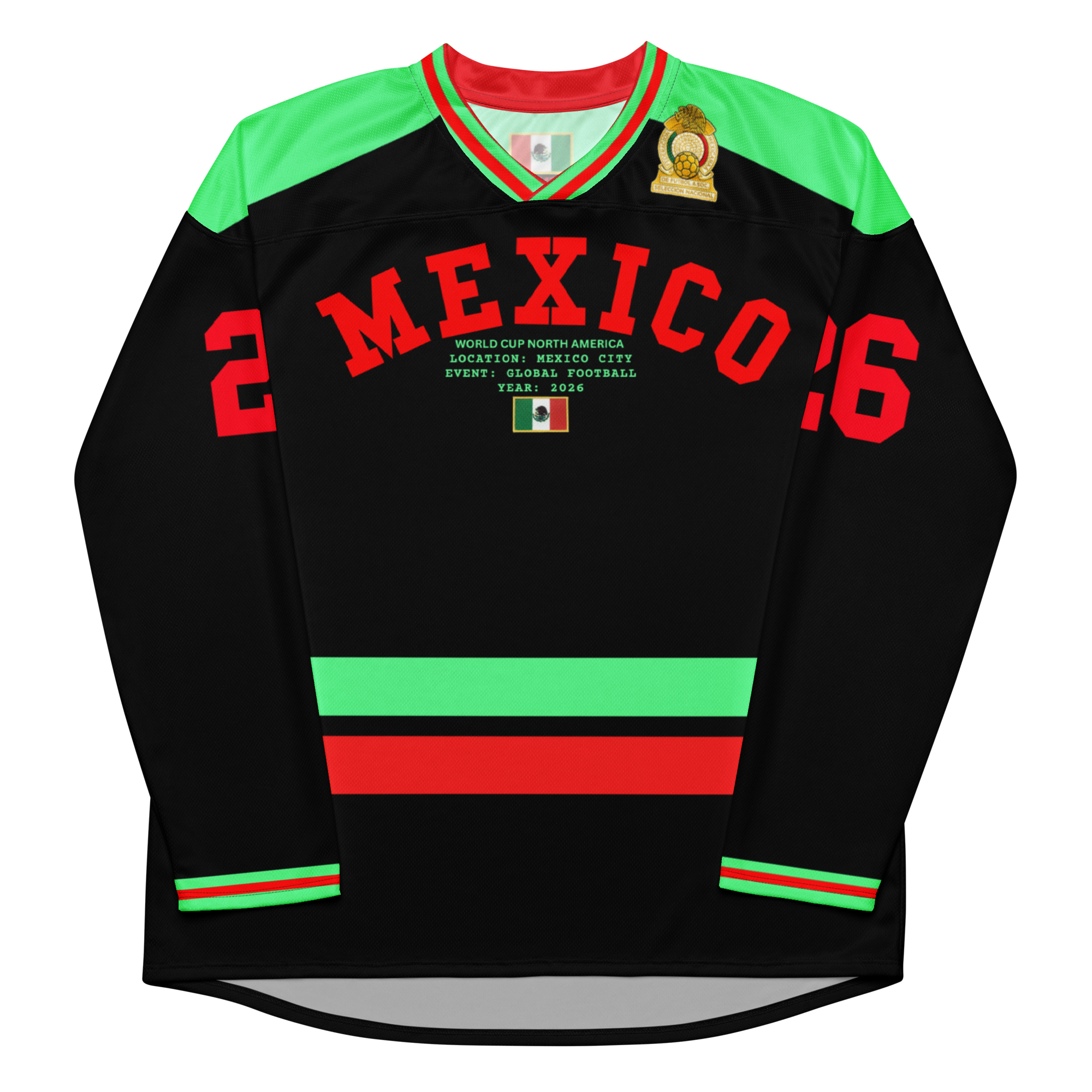Mexico Olympic World Cup 2026 Long Sleeve Jersey - White