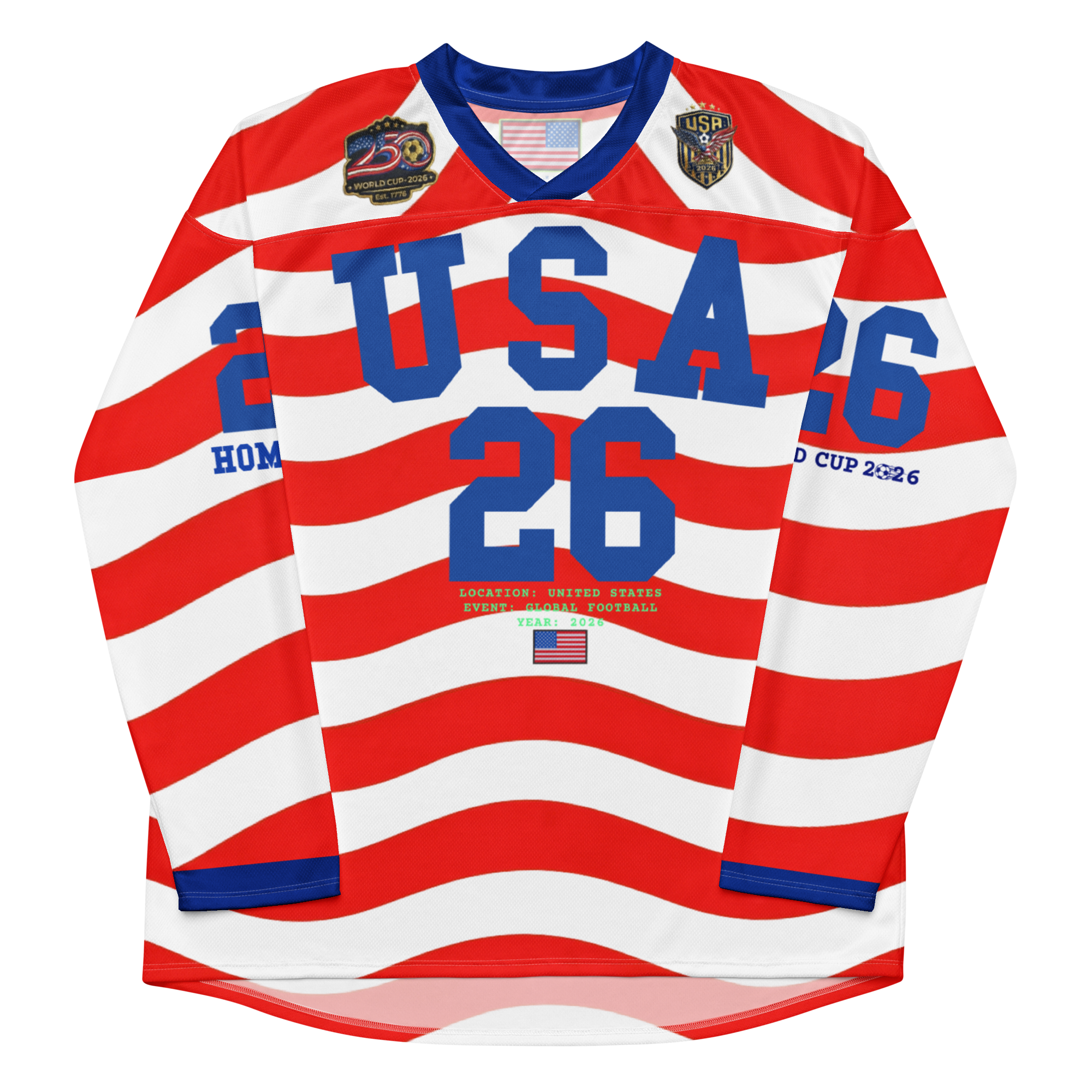 2026 World Cup Stripe Long Sleeve Soccer Jersey