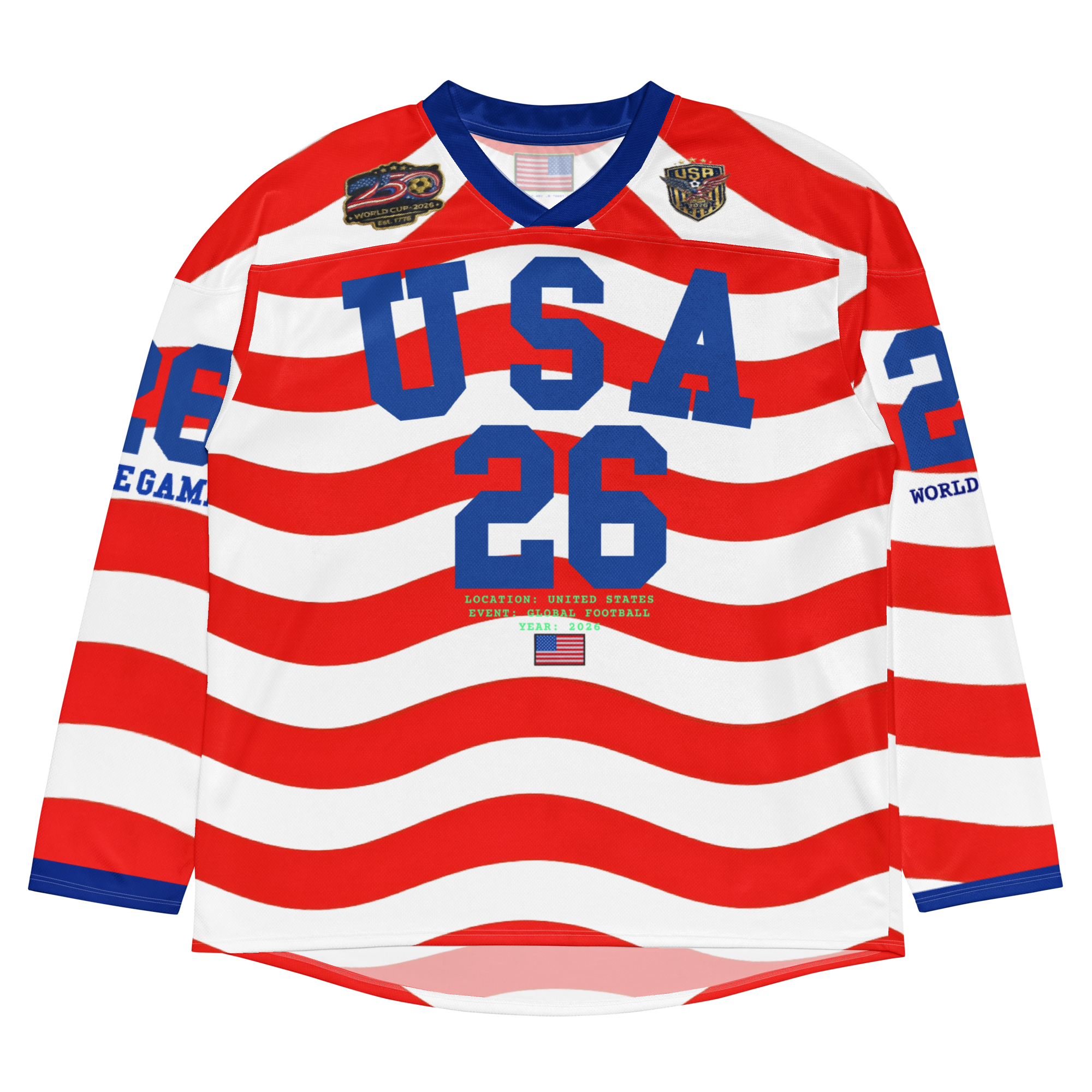 2026 World Cup Stripe Long Sleeve Soccer Jersey