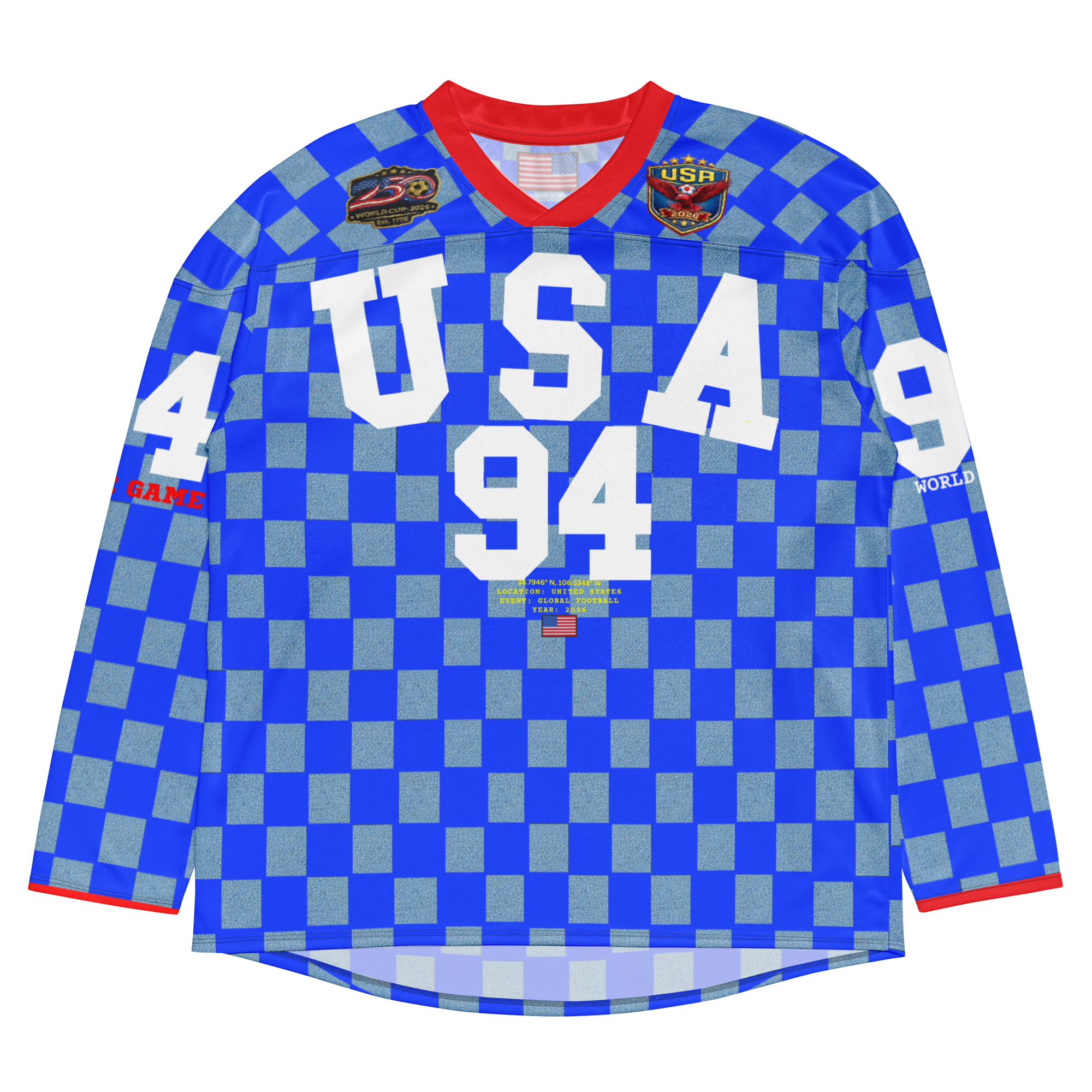 USA 94 World Cup Inspired Retro Long Sleeve Jersey