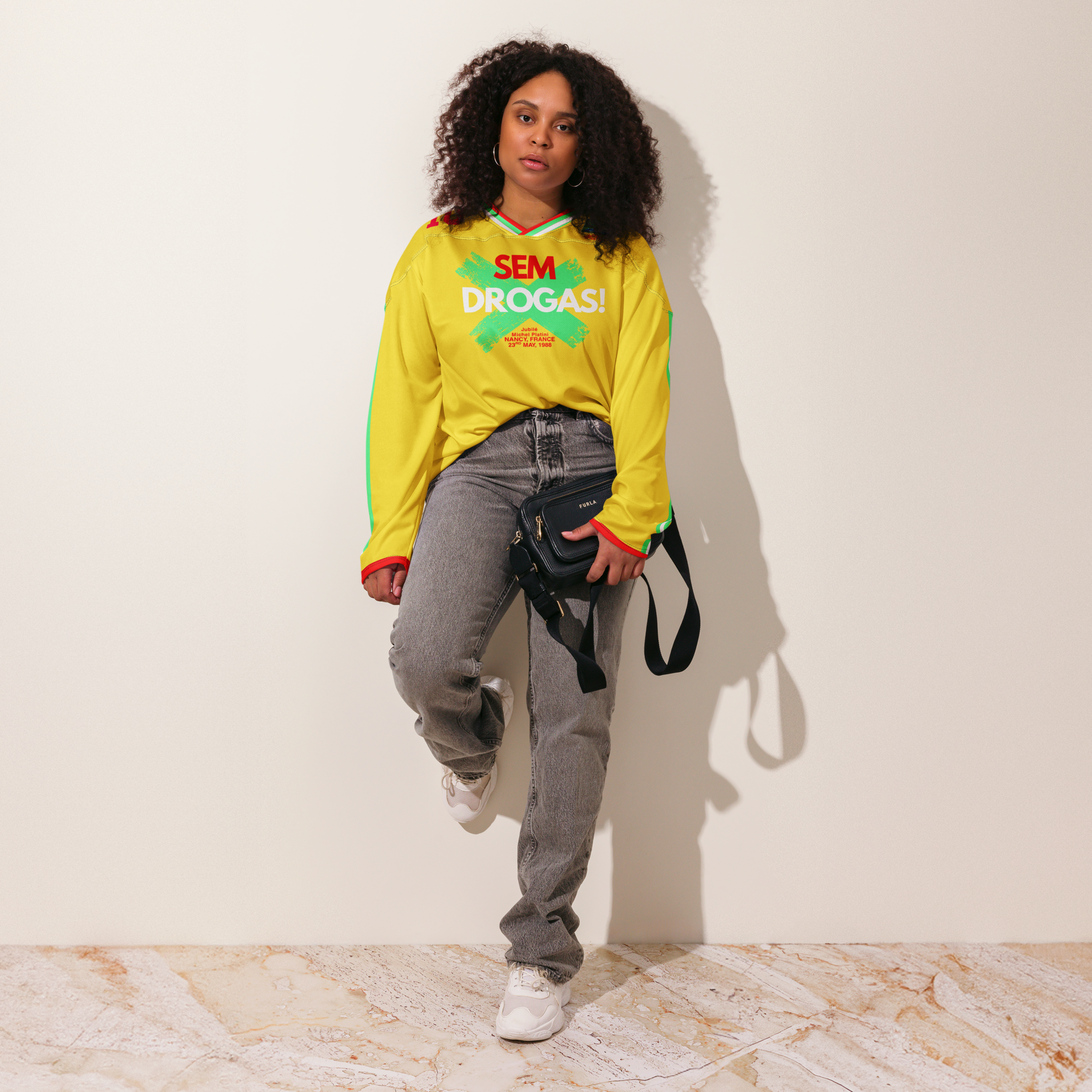 No Drug 1988 Brazil Long Sleeve Jersey