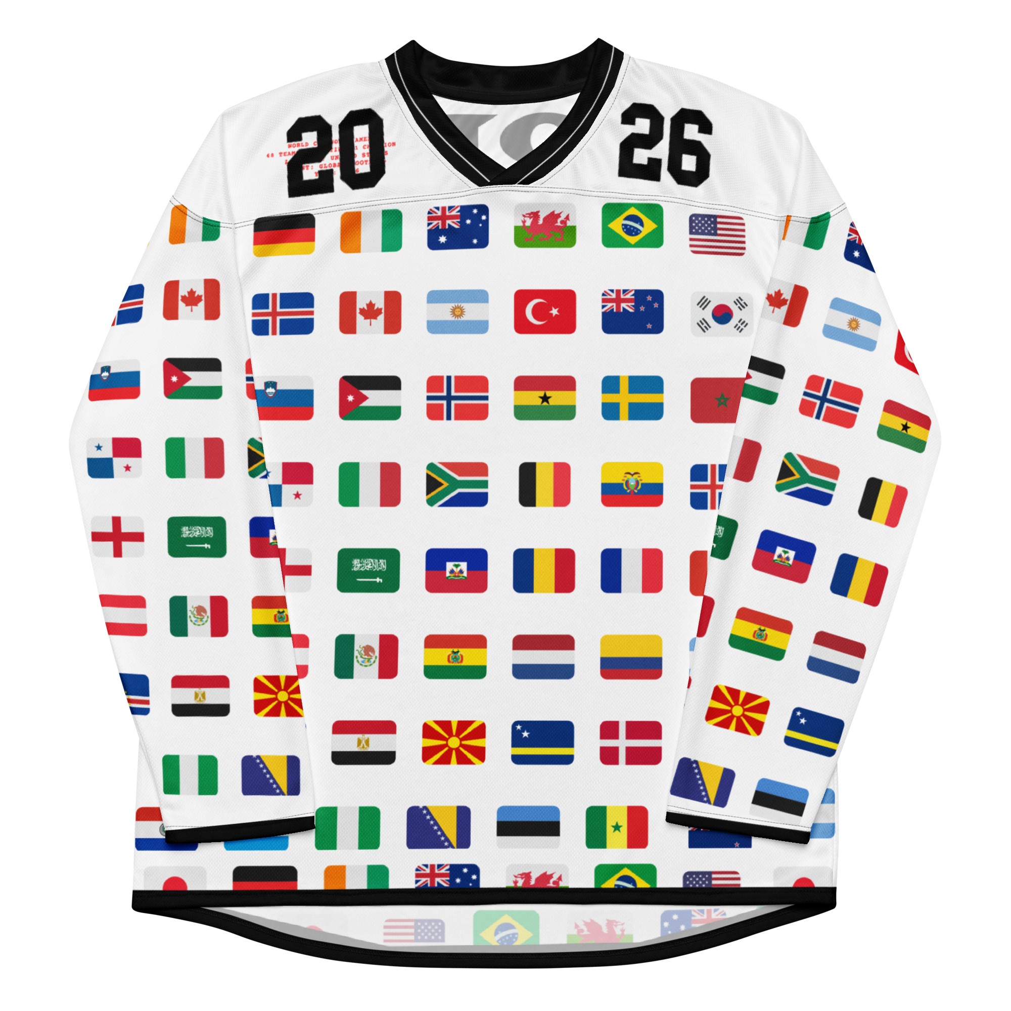 Global Flags 2026 Long Sleeve Soccer Jersey