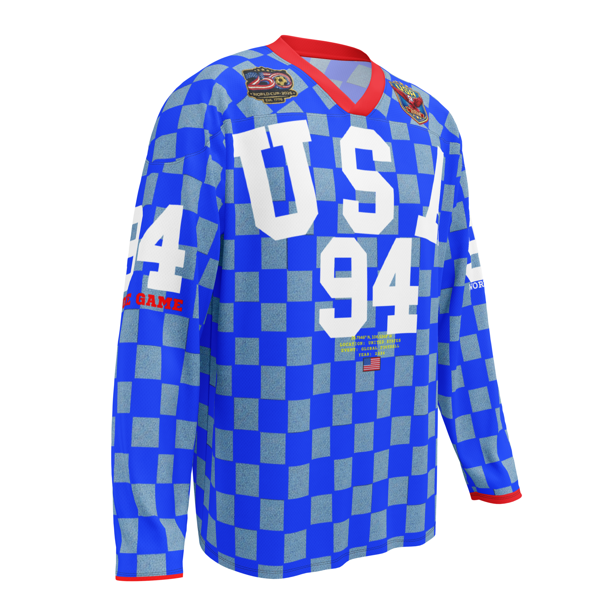 USA 94 World Cup Inspired Retro Long Sleeve Jersey