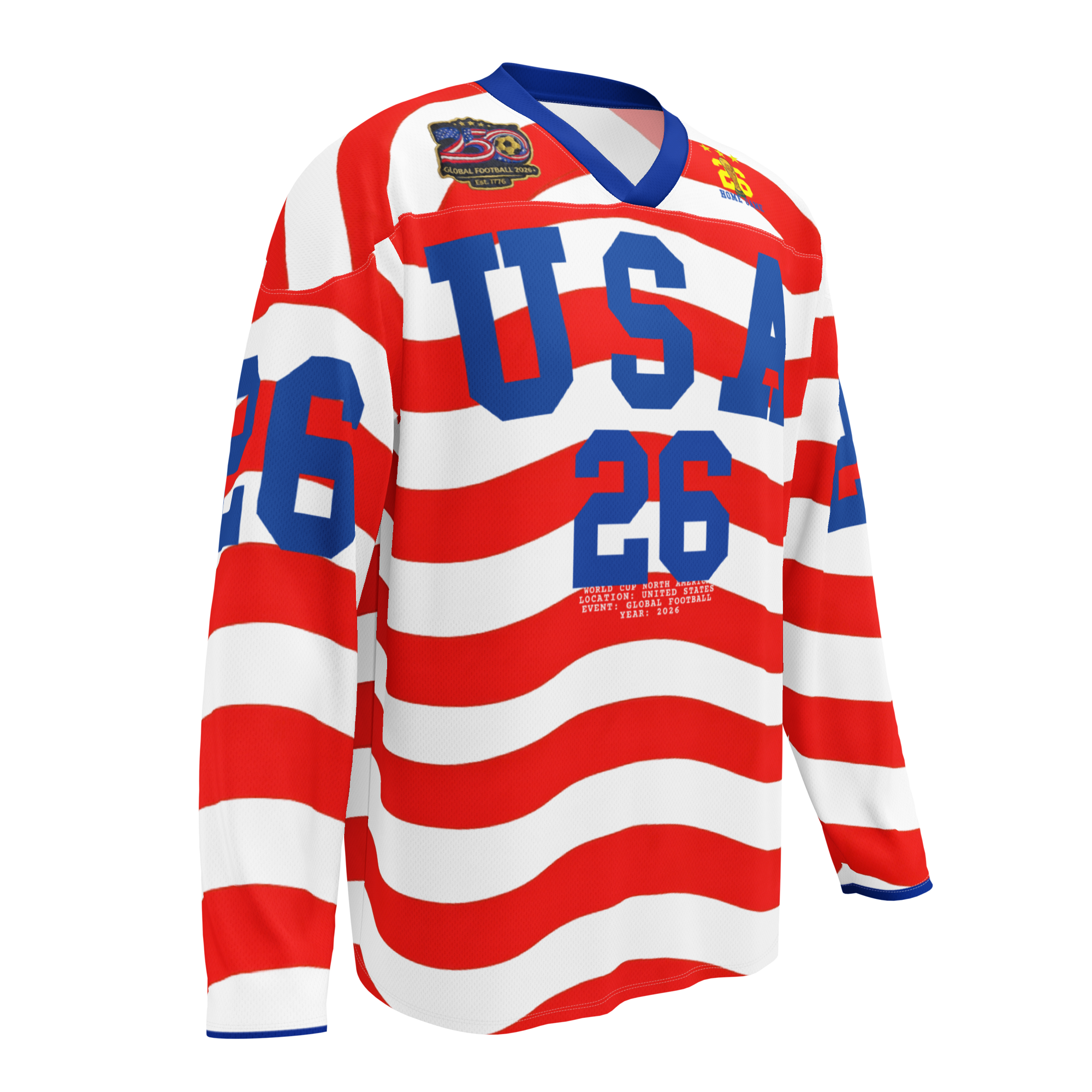 2026 USA Stripe Long Sleeve Soccer Jersey