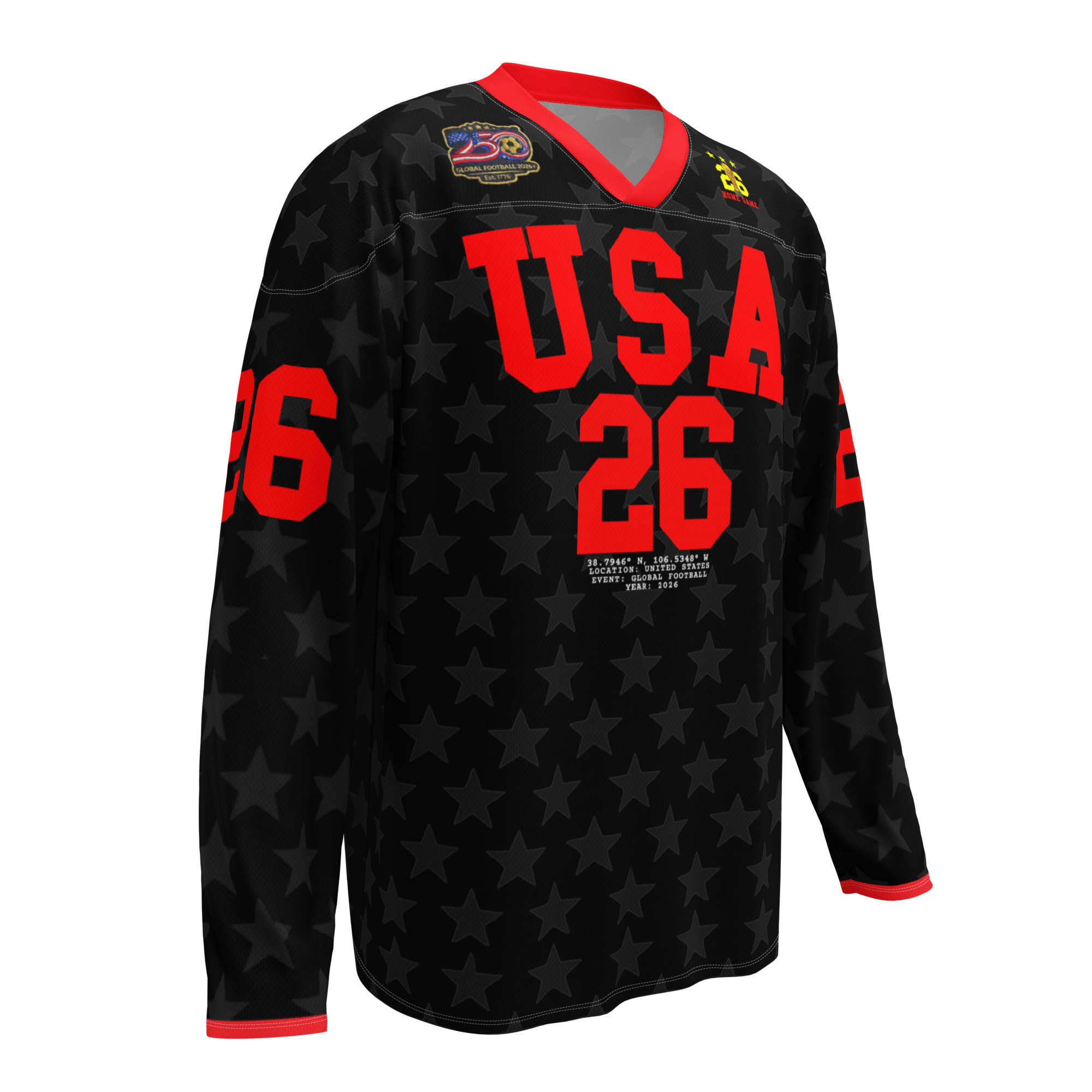 2026 USA 'Black Stars' Home Long Sleeve Jersey