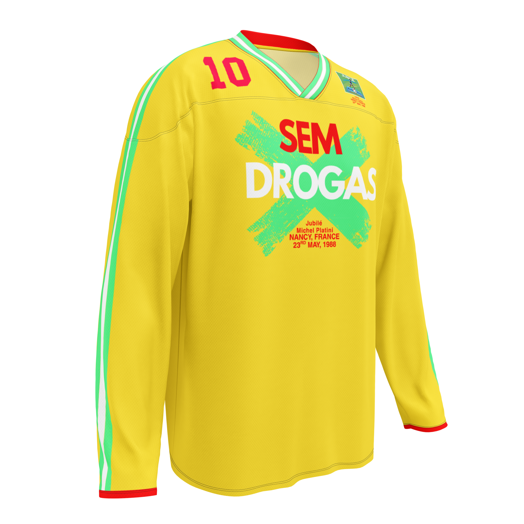 No Drug 1988 Brazil Long Sleeve Jersey