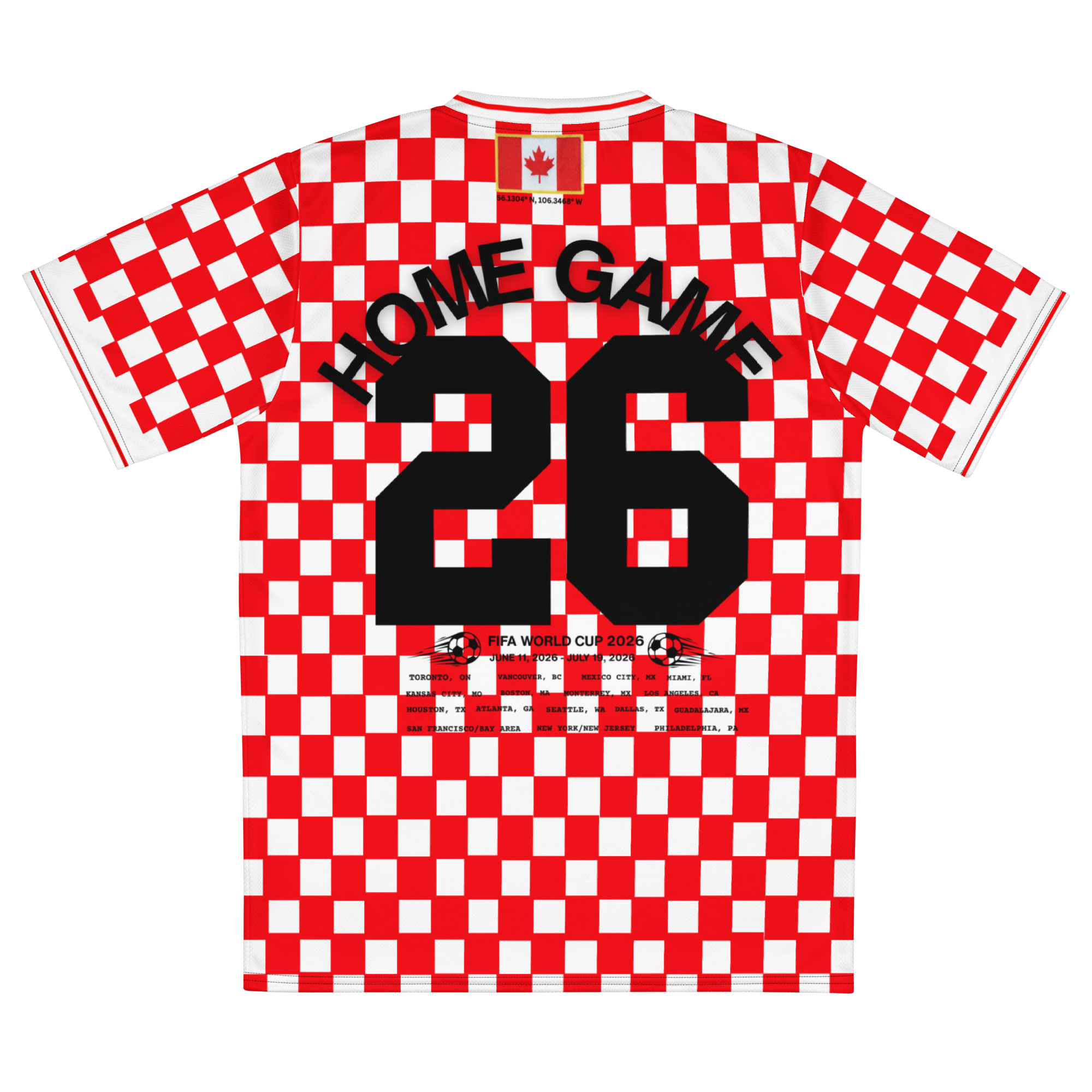 Canada 2026 World Cup Vintage Checker Soccer Jersey