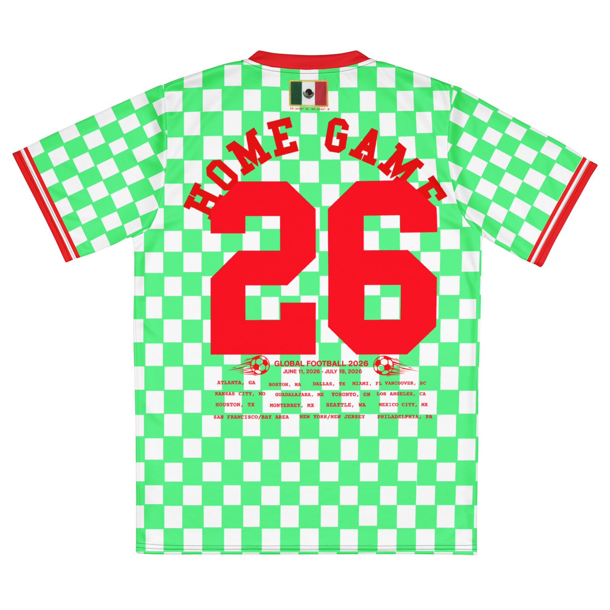 Mexico 1986 Inspired Home Game Soccer Jersey