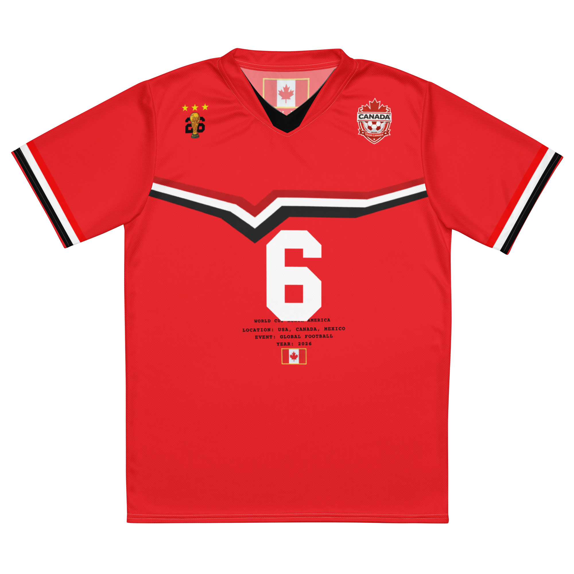 Canada Retro World Cup Soccer Jersey - White