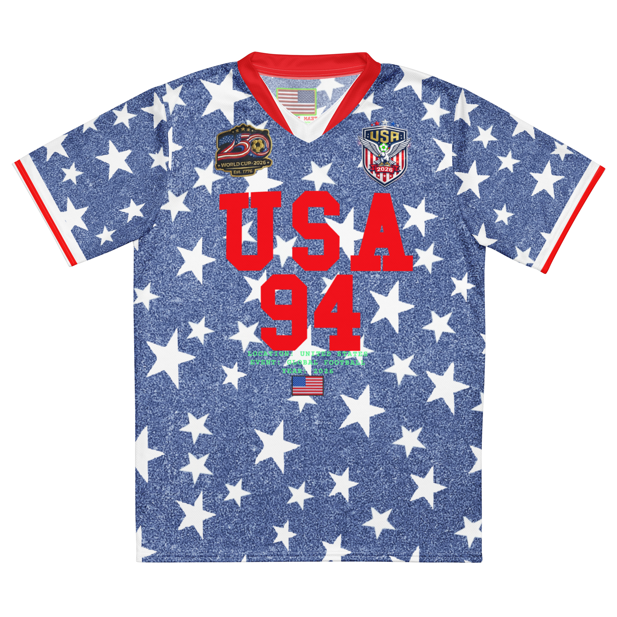 1994 Denim Stars USA World Cup Soccer Jersey - White