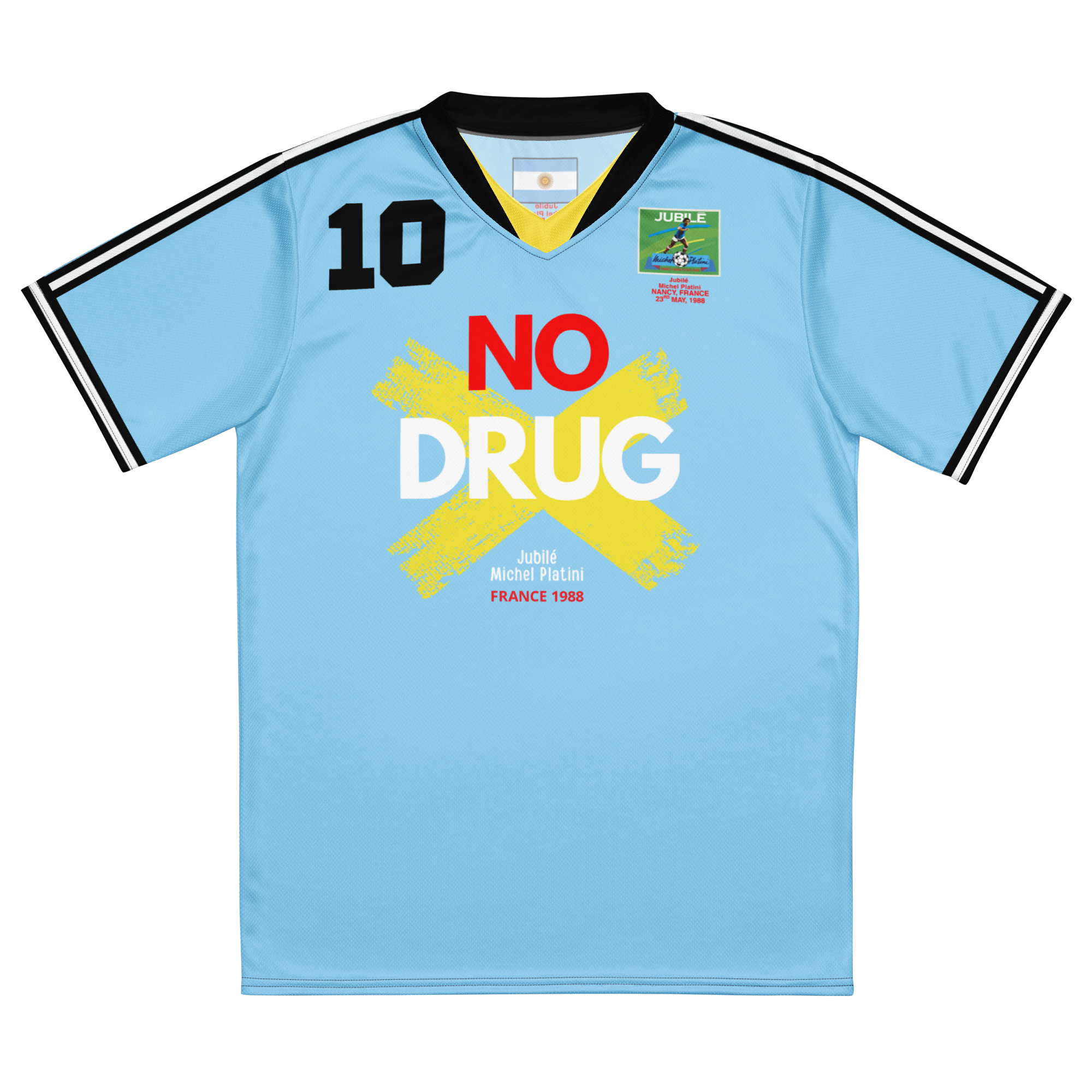 No Drug 1988 Argentina Soccer Jersey