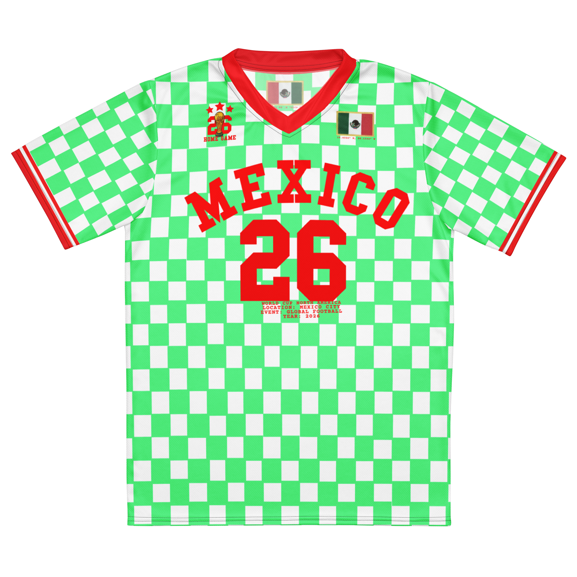 Mexico 1986 Inspired Home Game Soccer Jersey