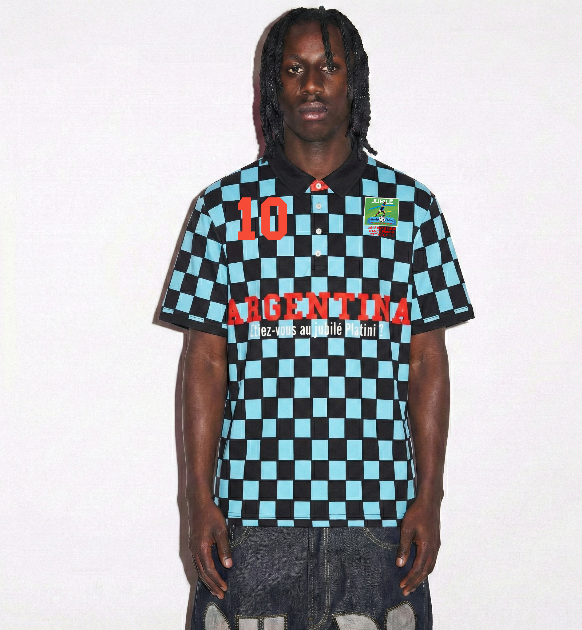 Maradona 'No Drug' Argentina Short Sleeve Polo