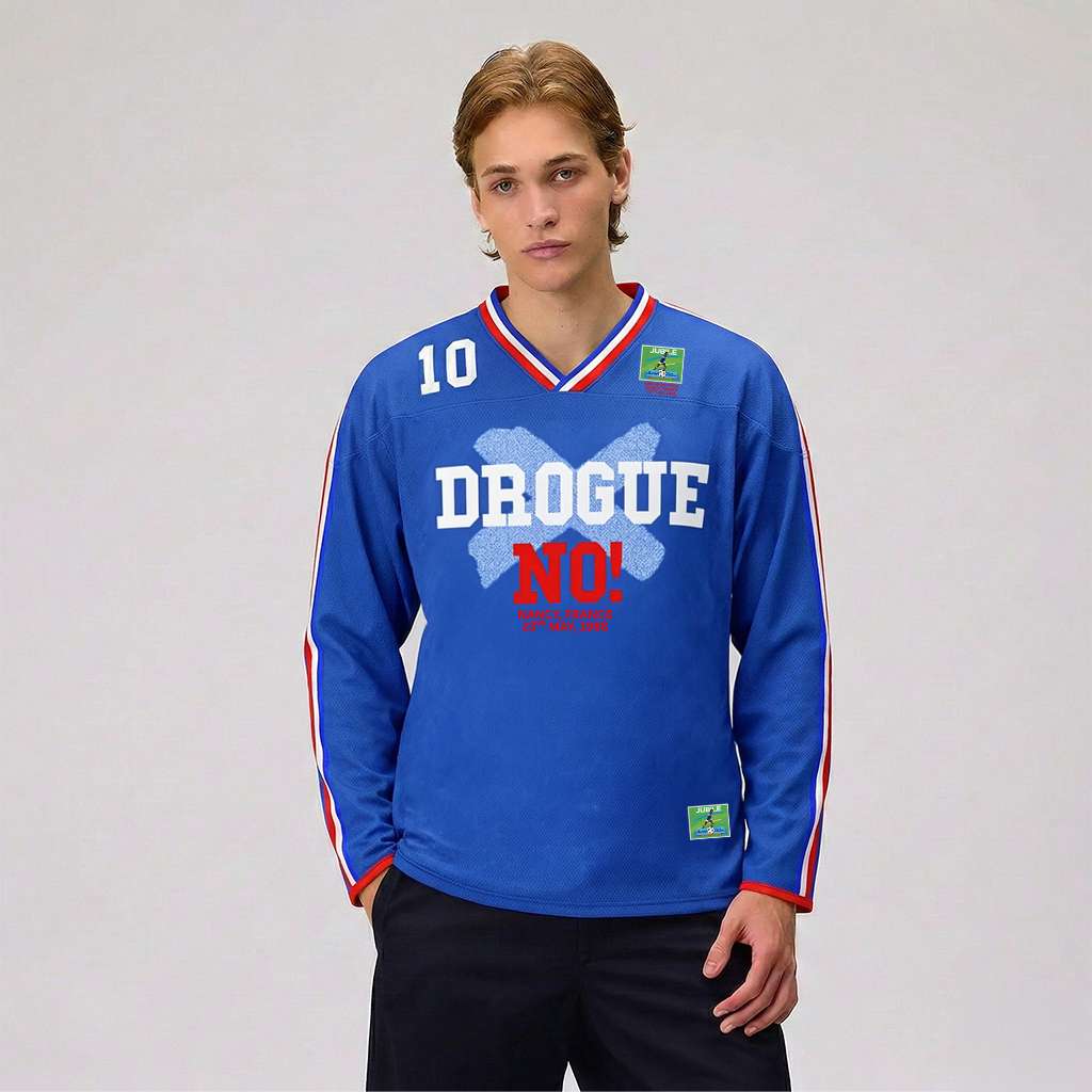 Plantini France 'No Drug' 1988 Long Sleeve Jersey - White