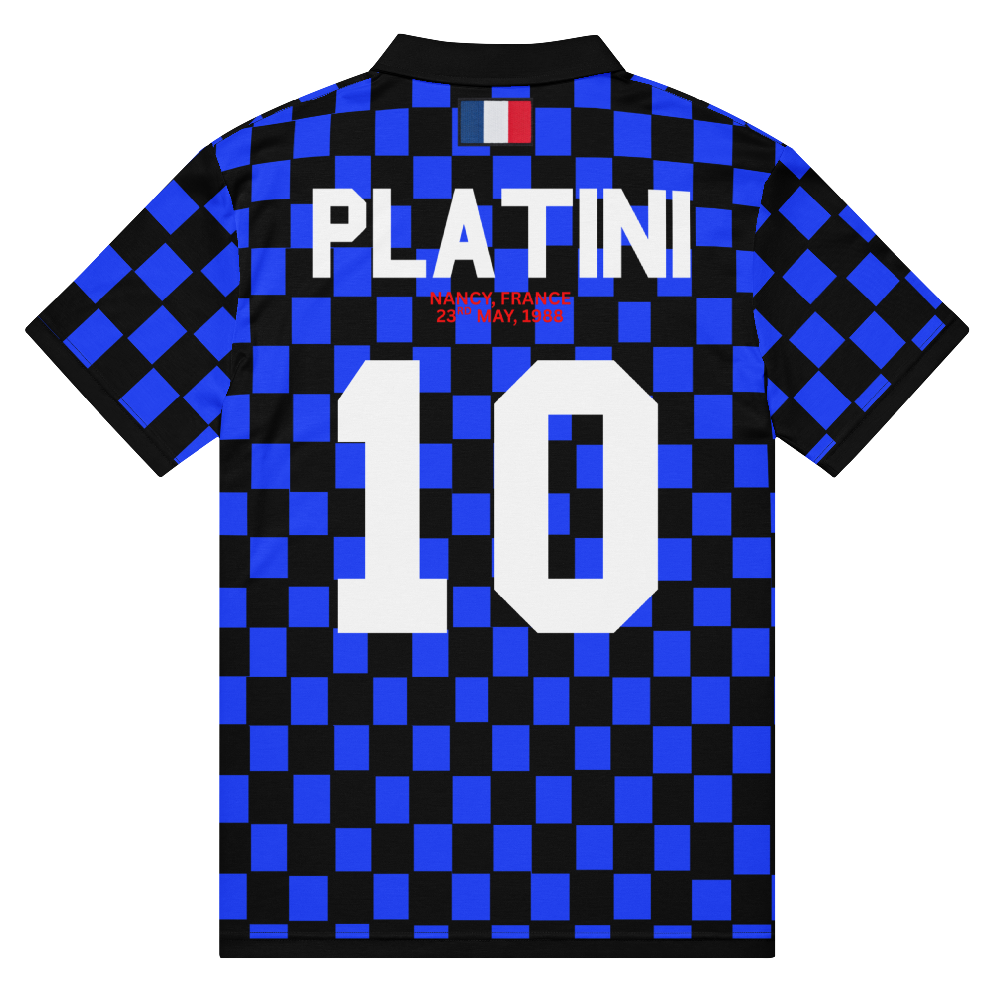 Platini 1988 France 'No Drug' Short Sleeve Polo