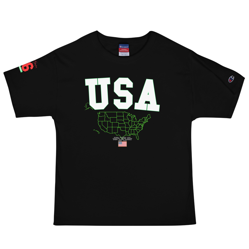 Global Football 2026 USA Flags Tee