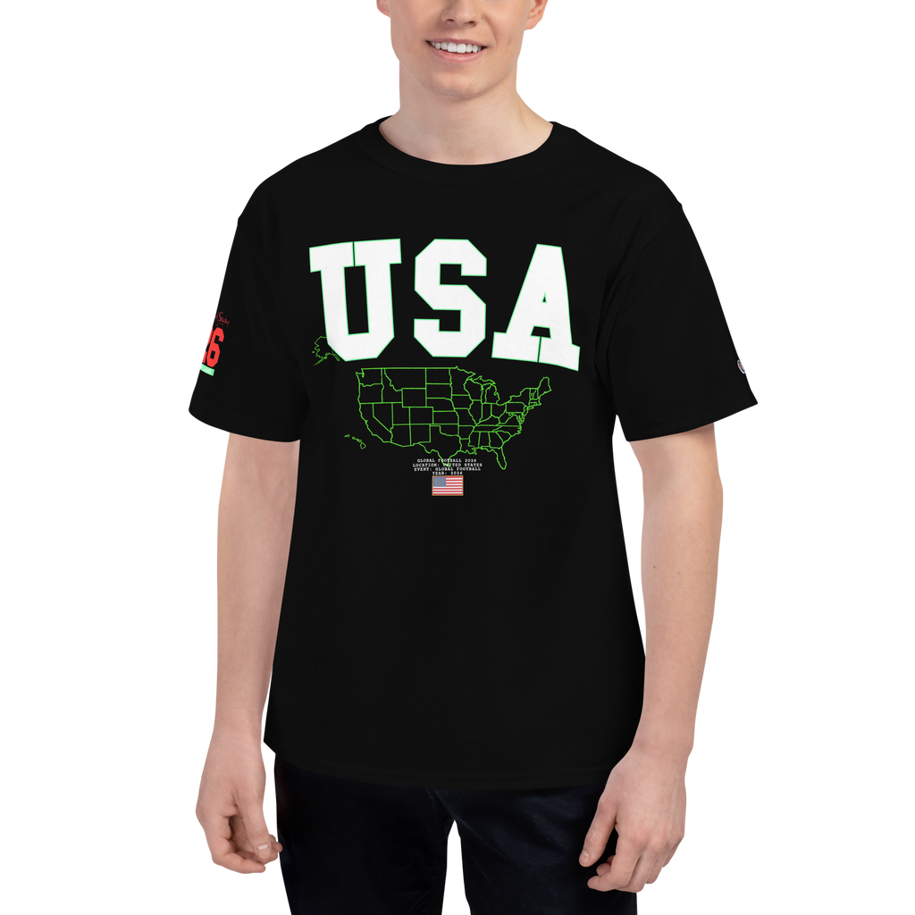 Global Football 2026 USA Flags Tee