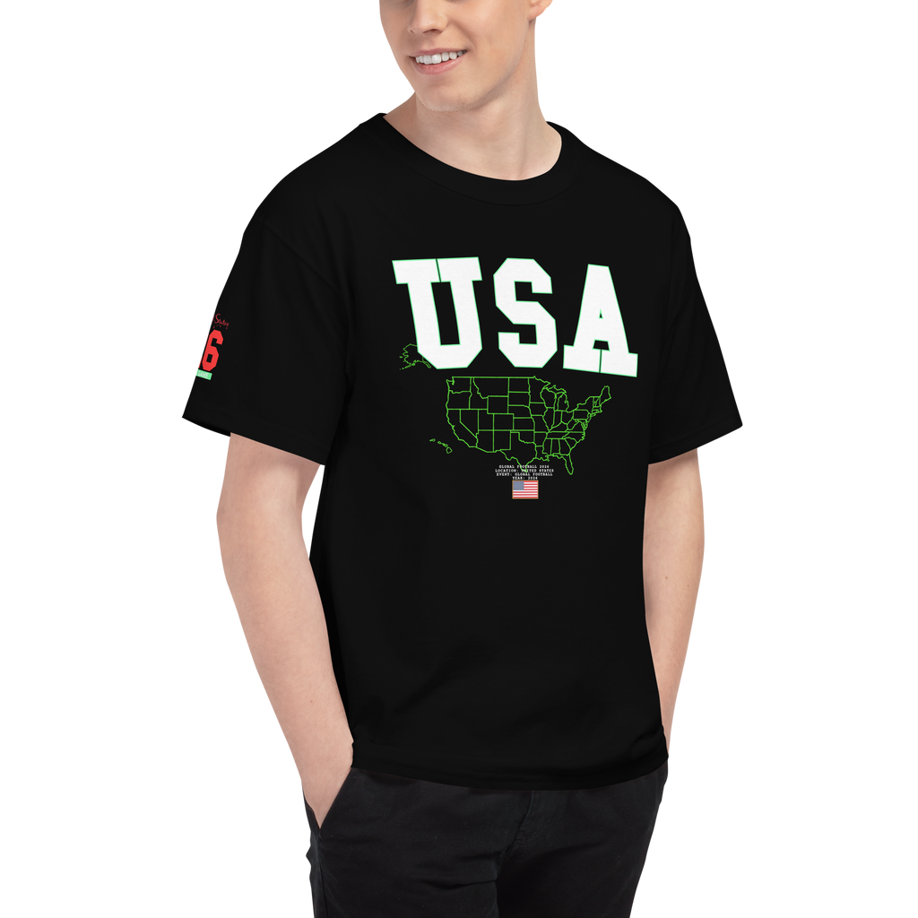 Global Football 2026 USA Flags Tee