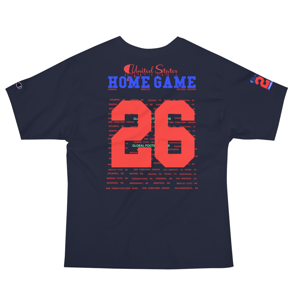 Global Football 2026 USA Flags Tee