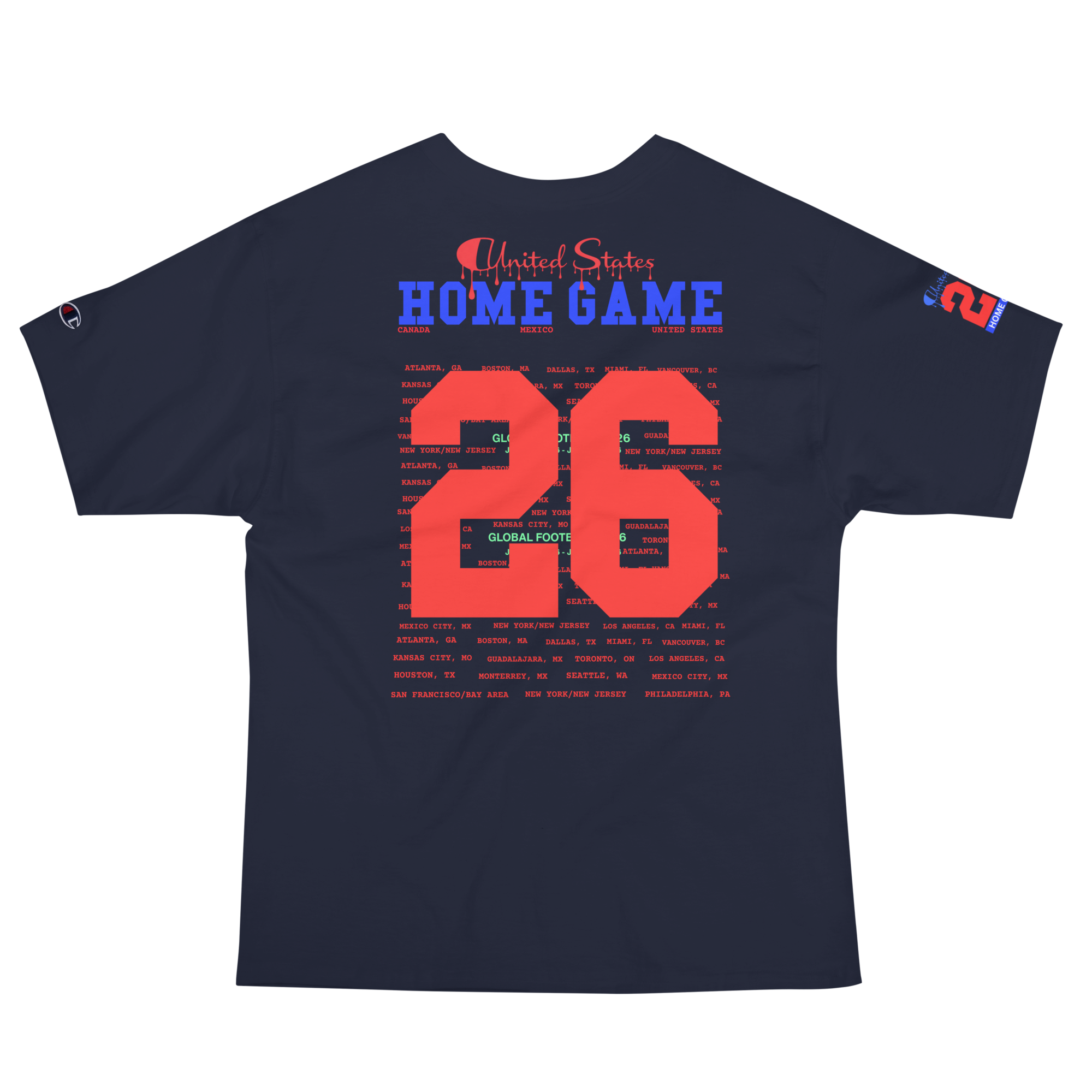Global Football 2026 USA Flags Tee