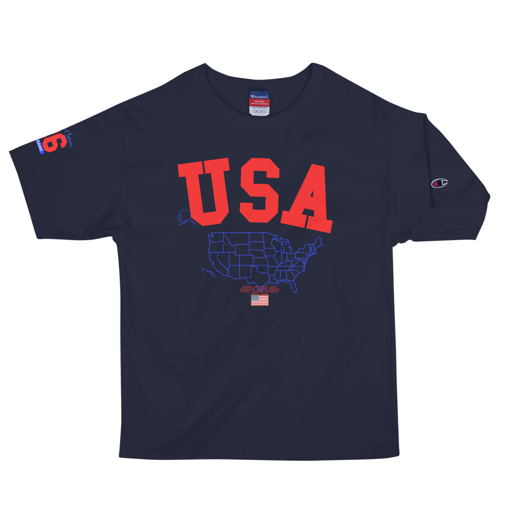 Global Football 2026 USA Flags Tee