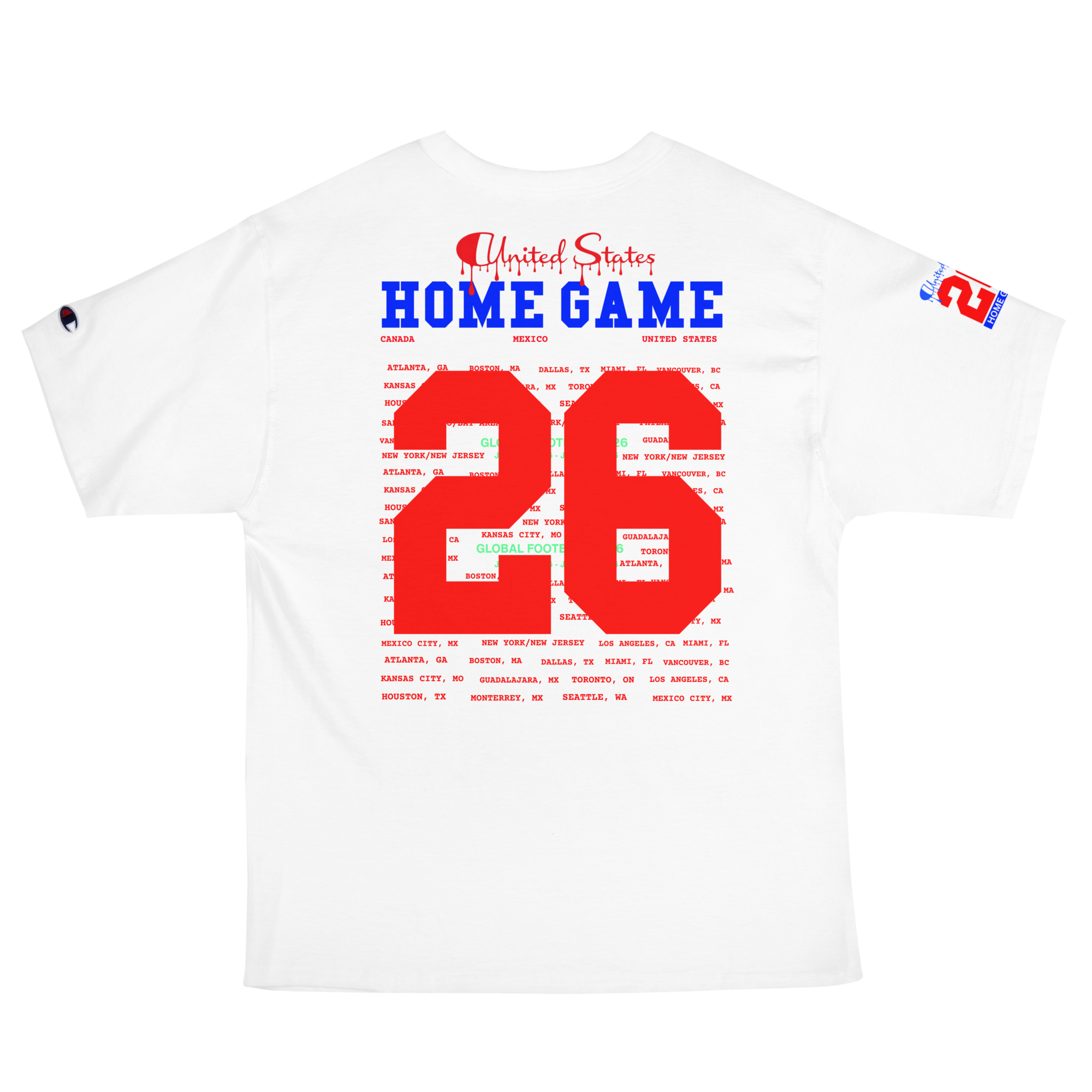 Global Football 2026 USA Flags Tee