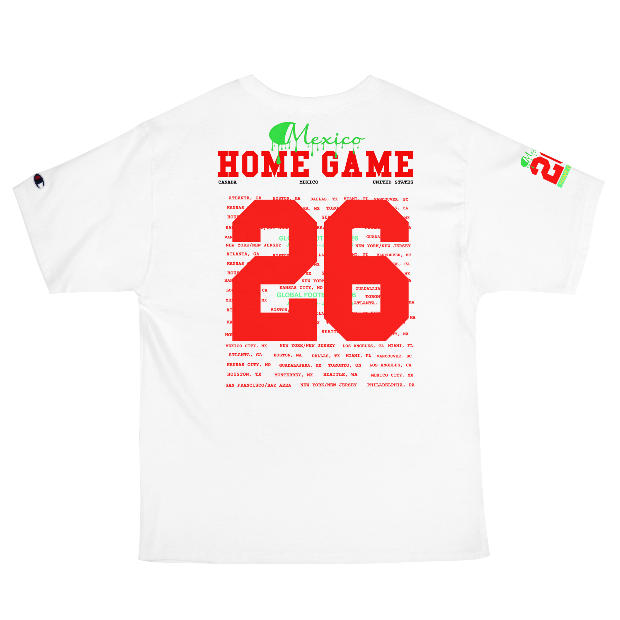 Global Football 2026 Mexico Flag Tee