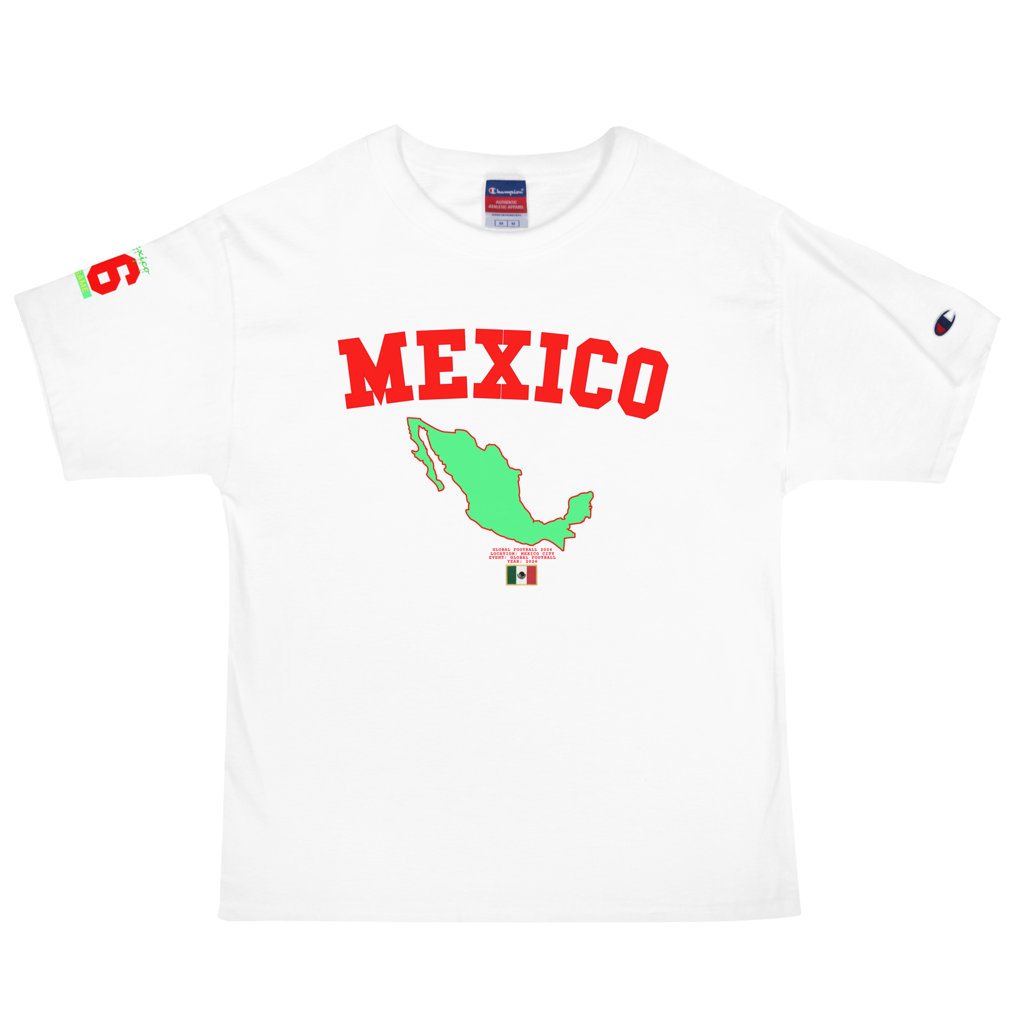 Global Football 2026 Mexico Flag Tee