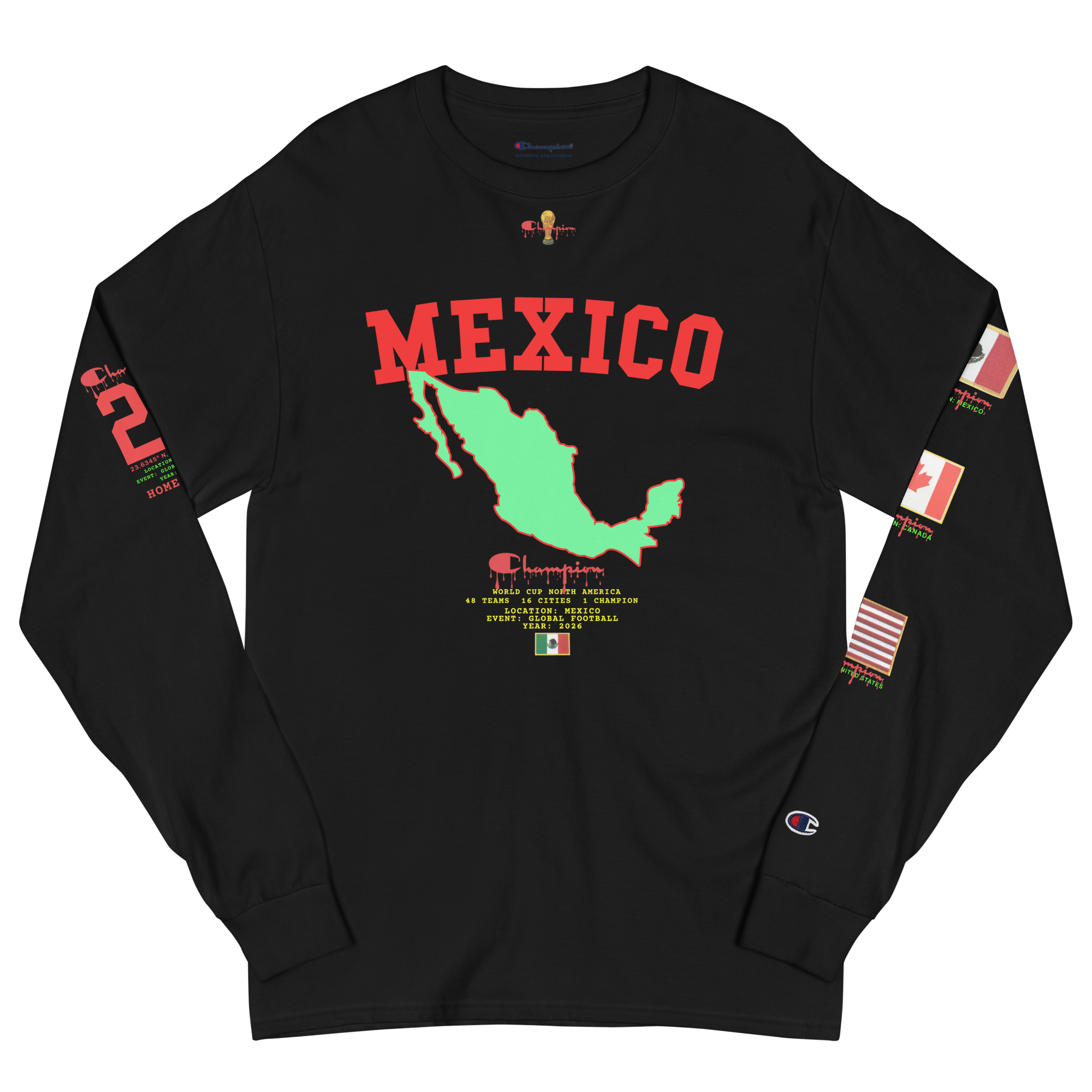 MEXICO Champion World Cup Flag Long Sleeve