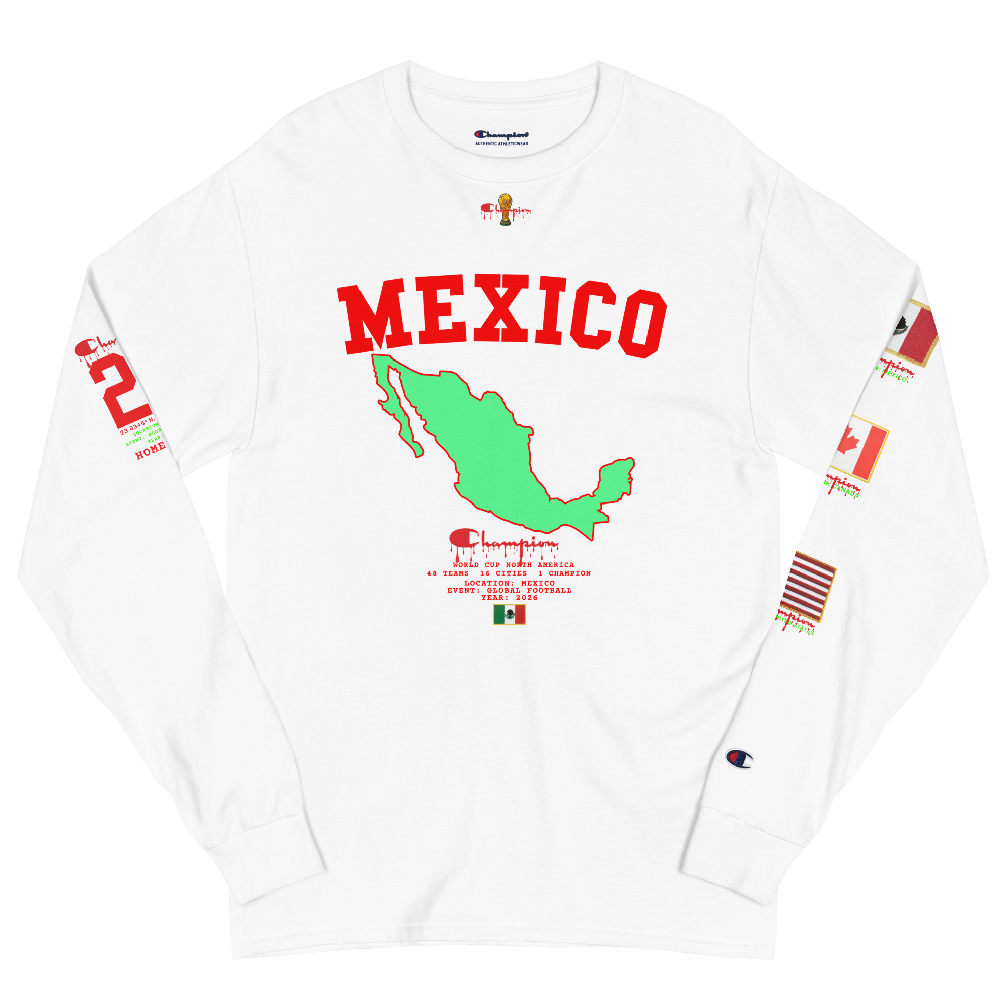 MEXICO Champion World Cup Flag Long Sleeve - Black