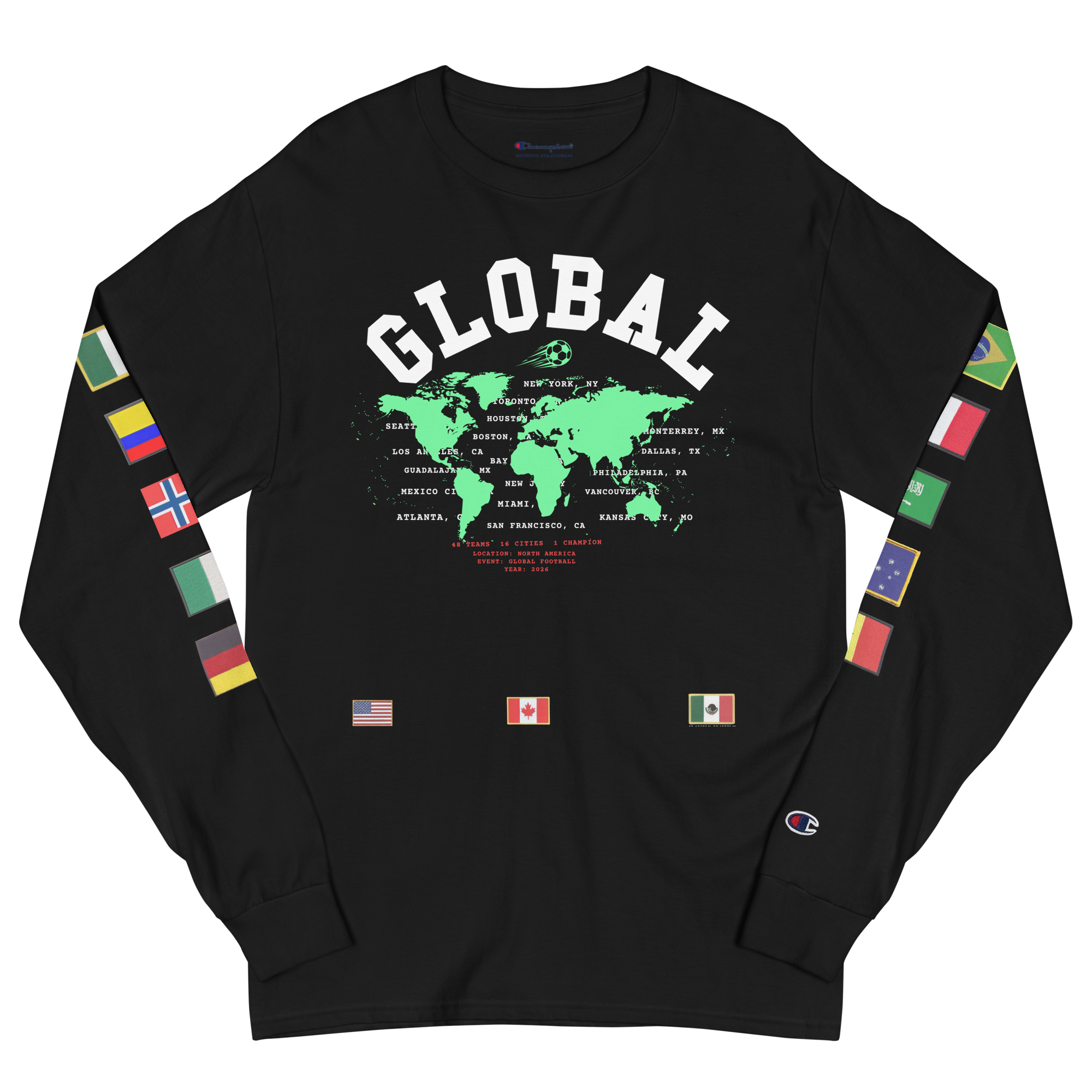 Global Football 2026 Flags Long Sleeve
