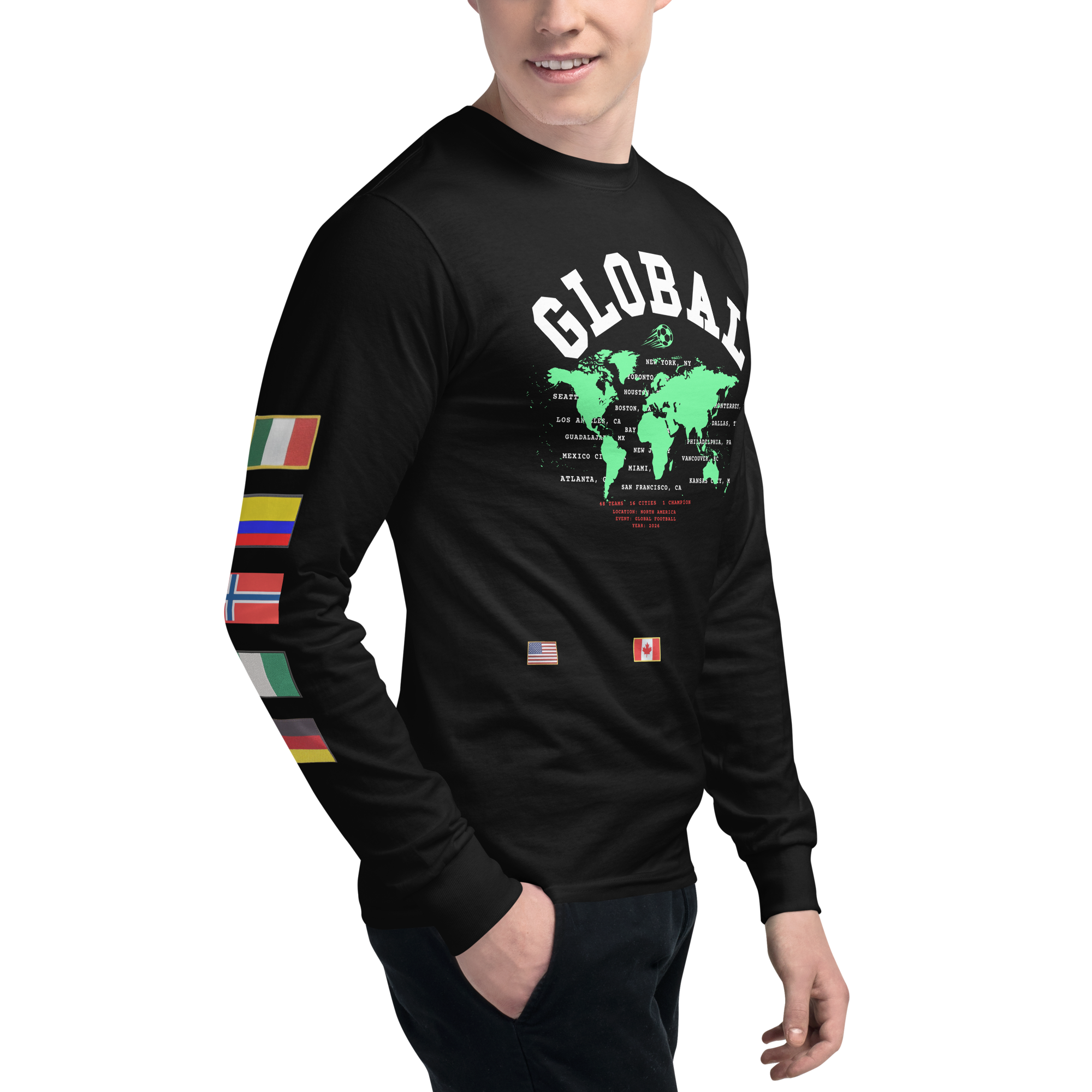 Global Football 2026 Flags Long Sleeve