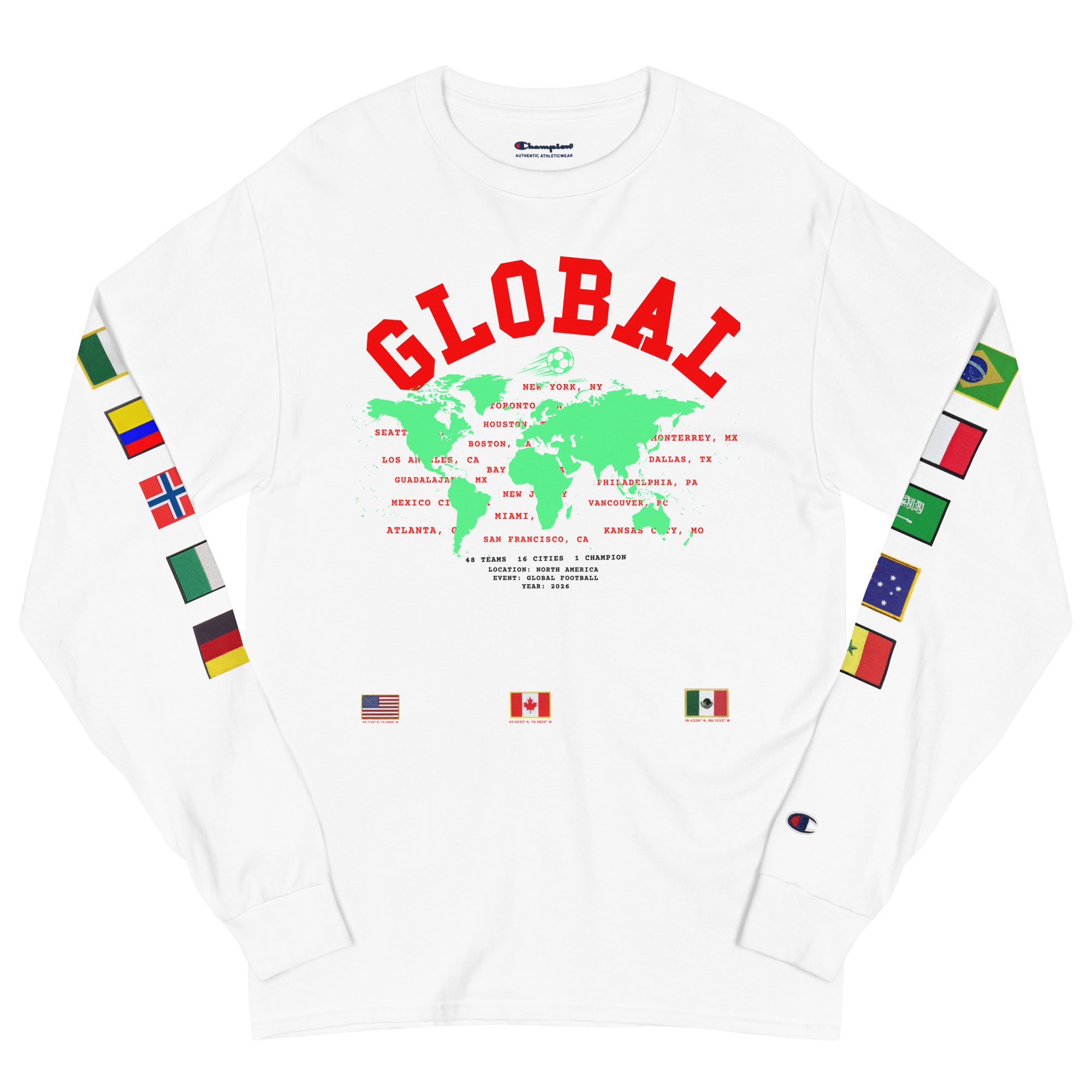 Global Football 2026 Flags Long Sleeve