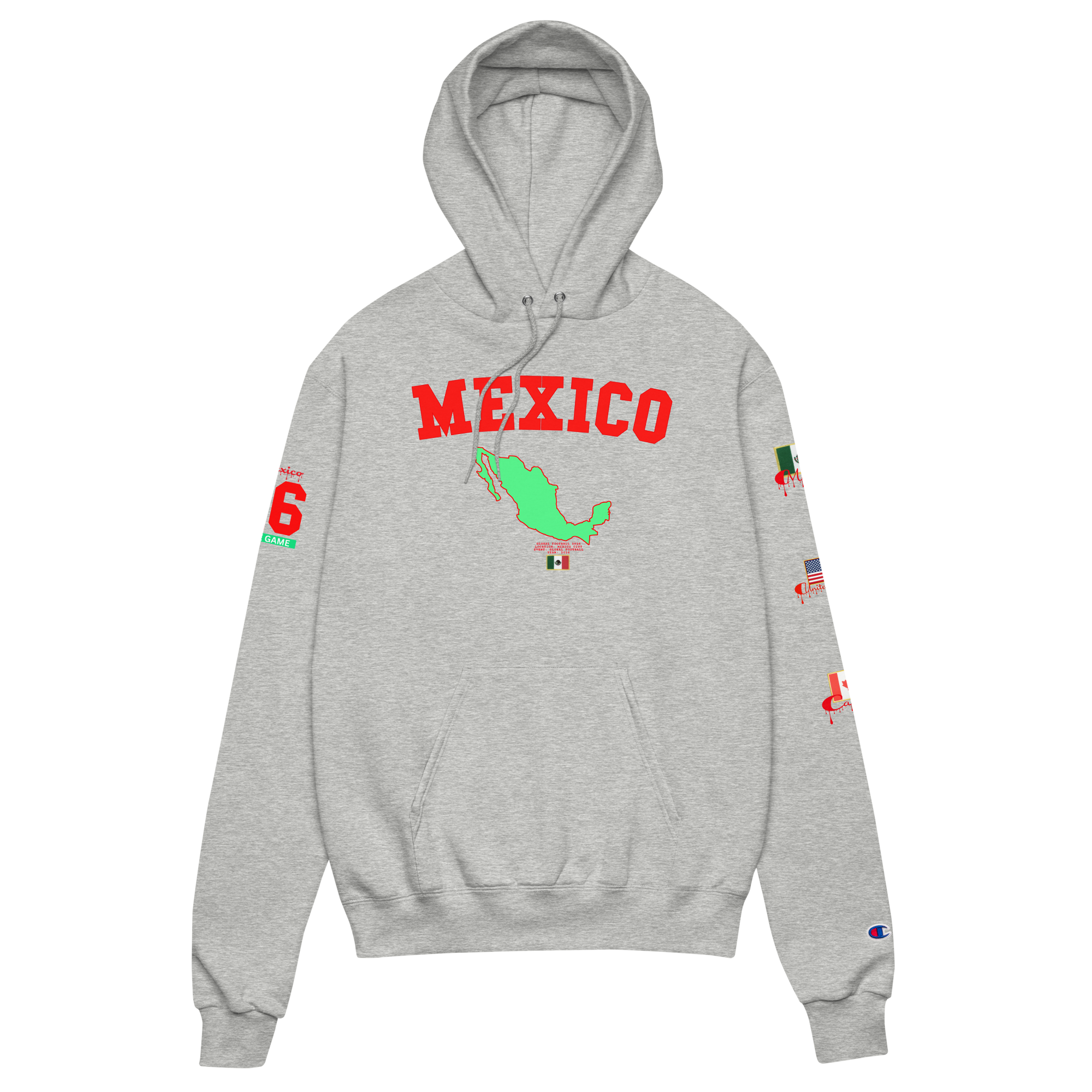 Global Football 2026 Mexico Flag Hoodie