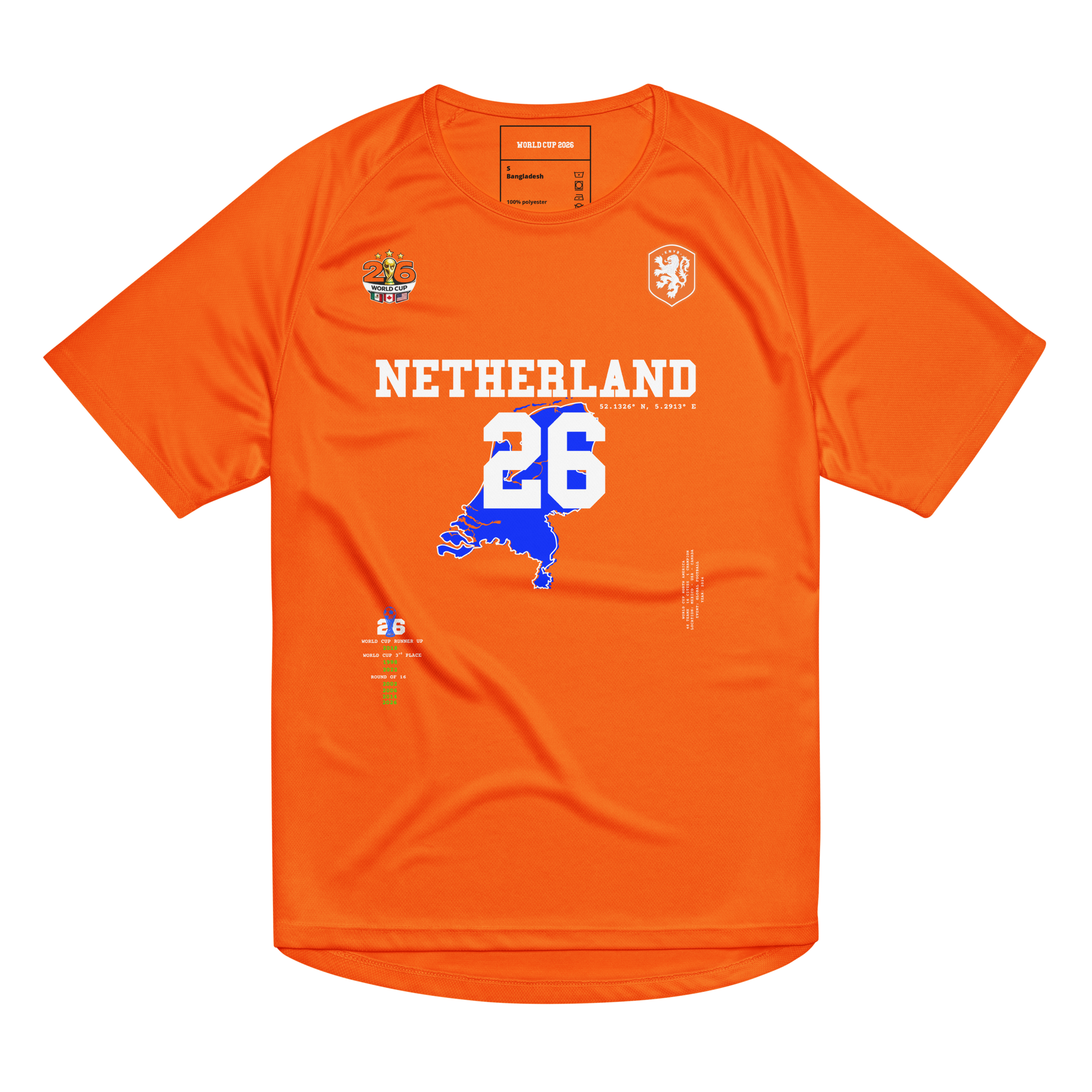 NETHERLANDS 2026 World Cup Streetwear Soccer Jersey