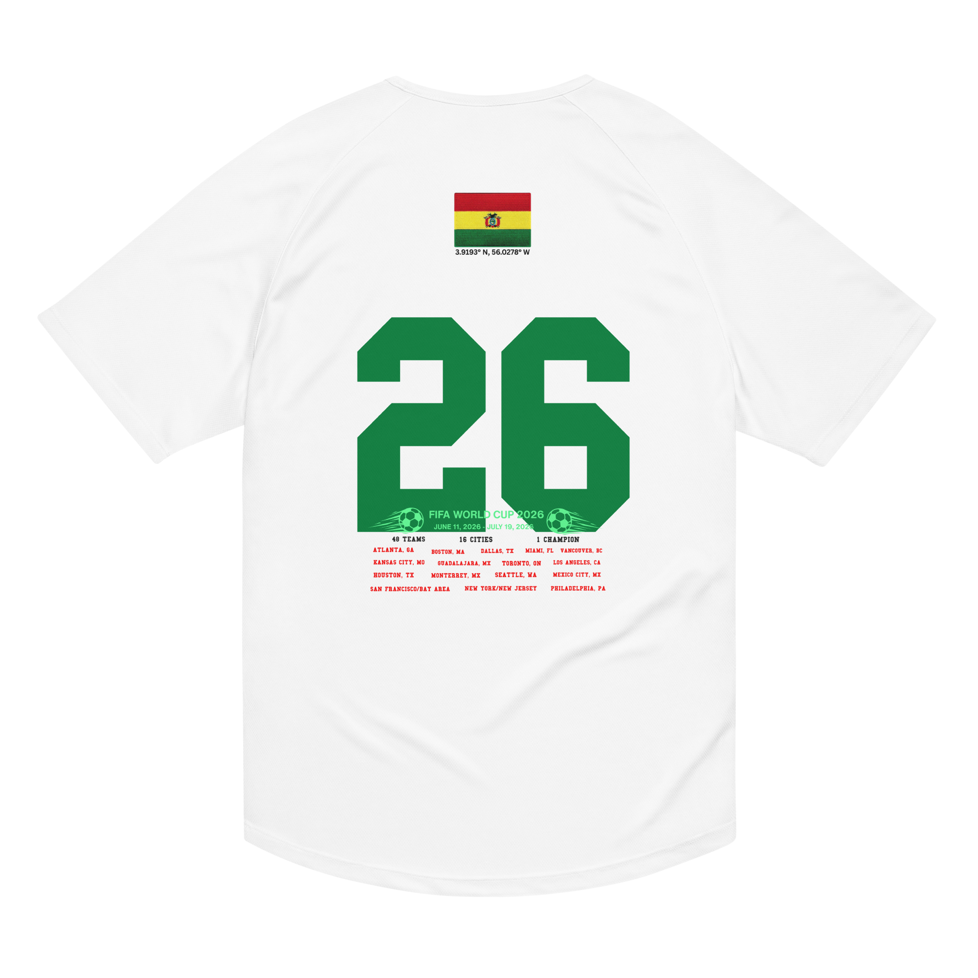 BOLIVIA 2026 World Cup Streetwear Soccer Jersey