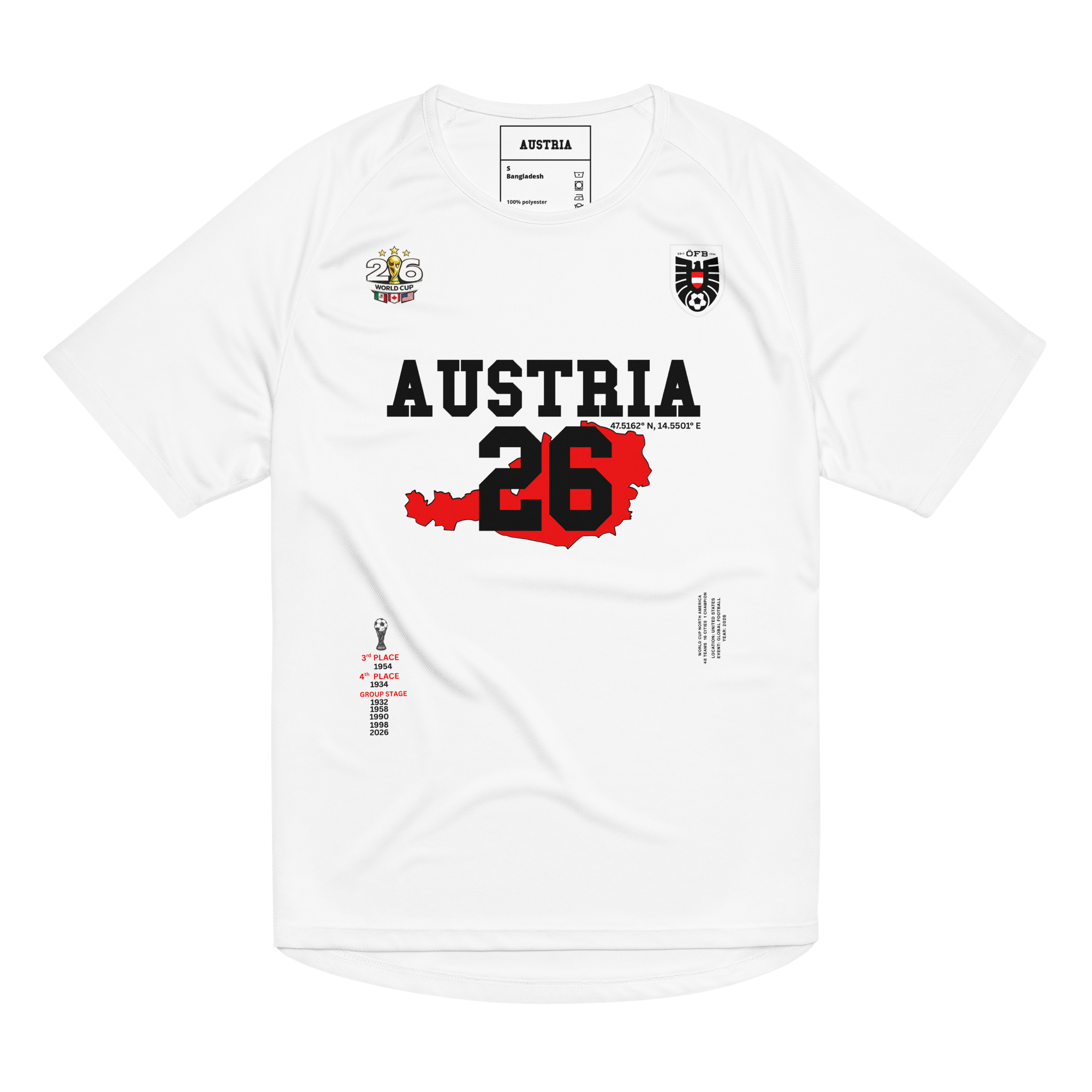 AUSTRIA 2026 World Cup Streetwear Soccer Jersey