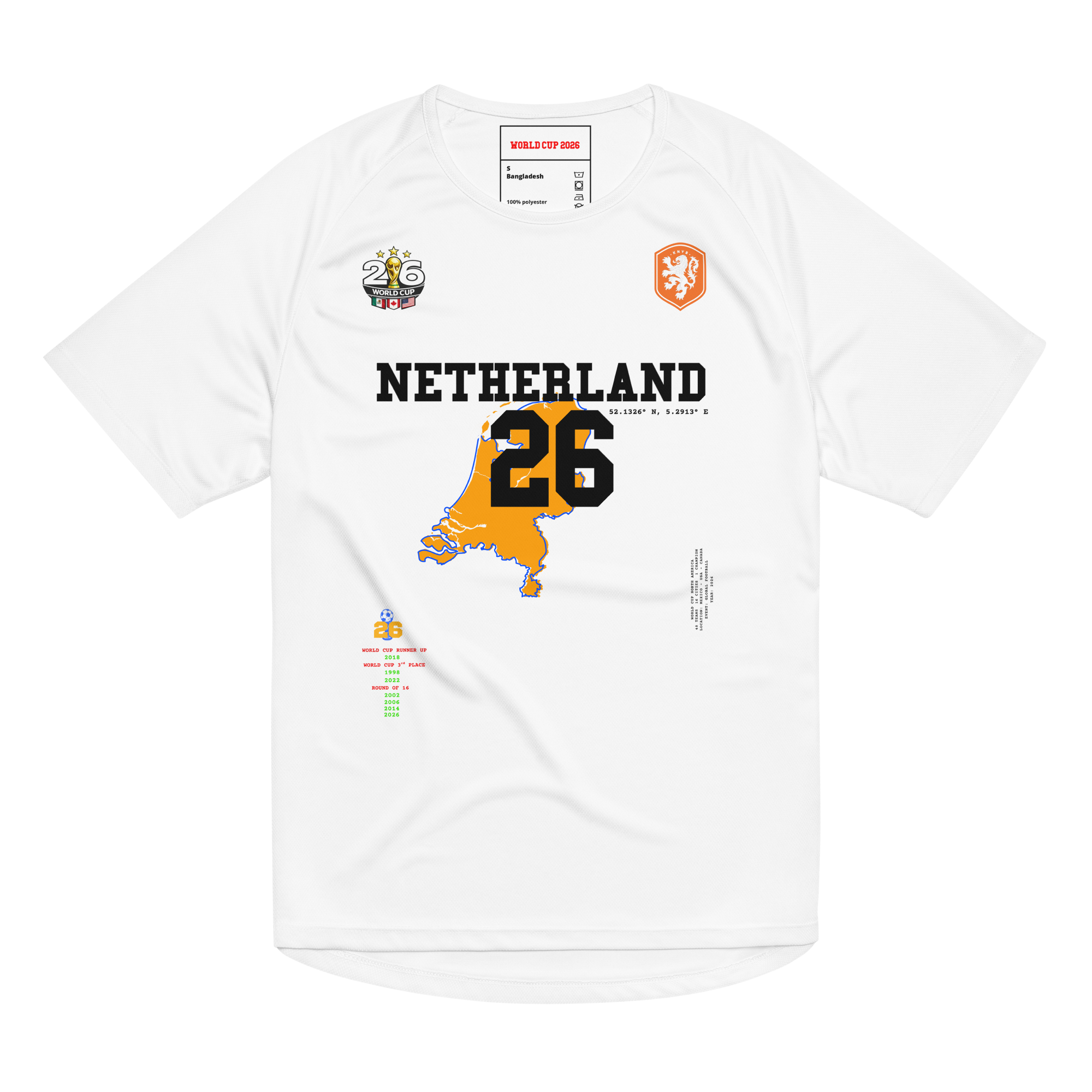 NETHERLANDS 2026 World Cup Streetwear Soccer Jersey