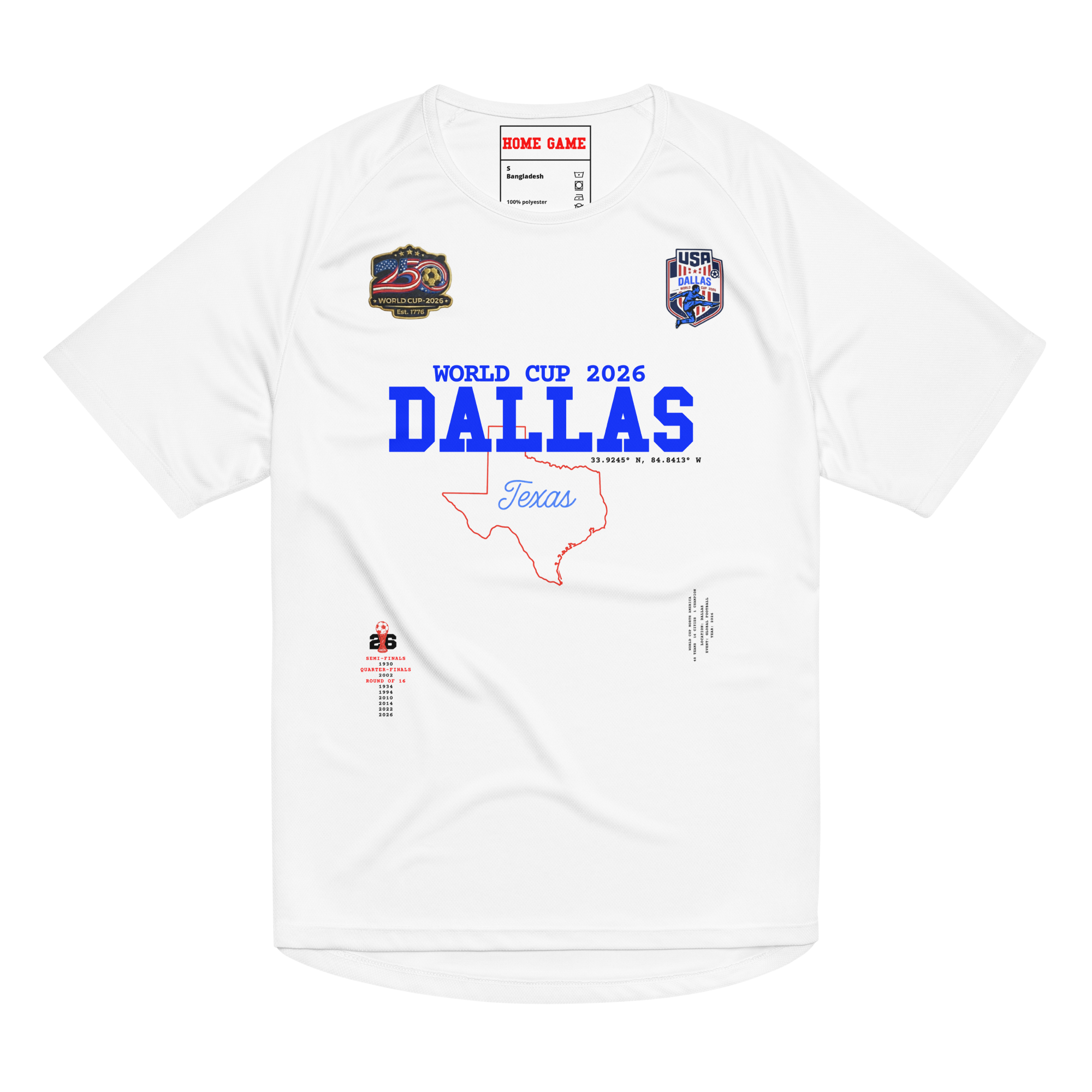 DALLAS World Cup 2026 Streetwear Soccer Jersey
