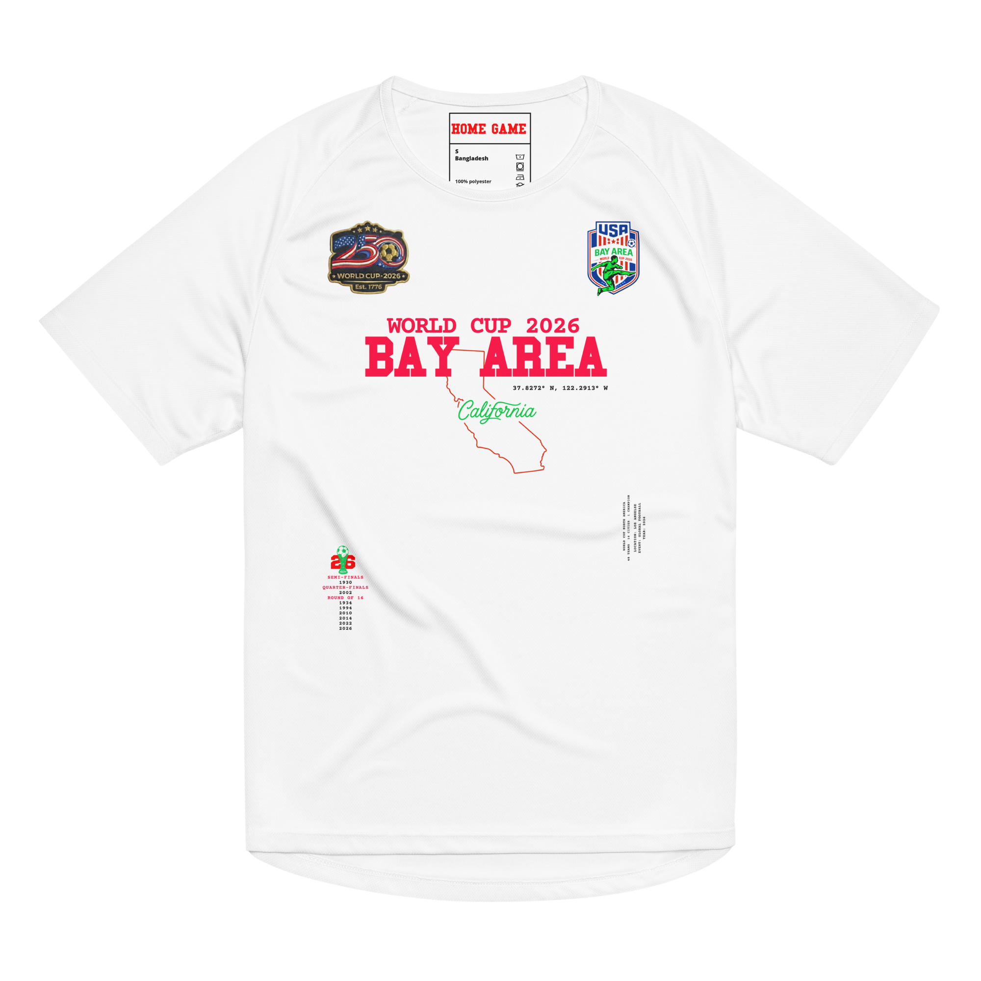 BAY AREA World Cup 2026 Streetwear Soccer Jersey